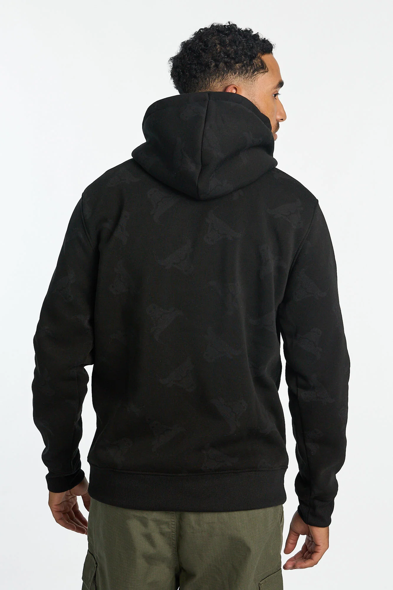 Haut à capuchon imprimé ton sur ton et logo chenille Chicago Bulls homme - Image 3