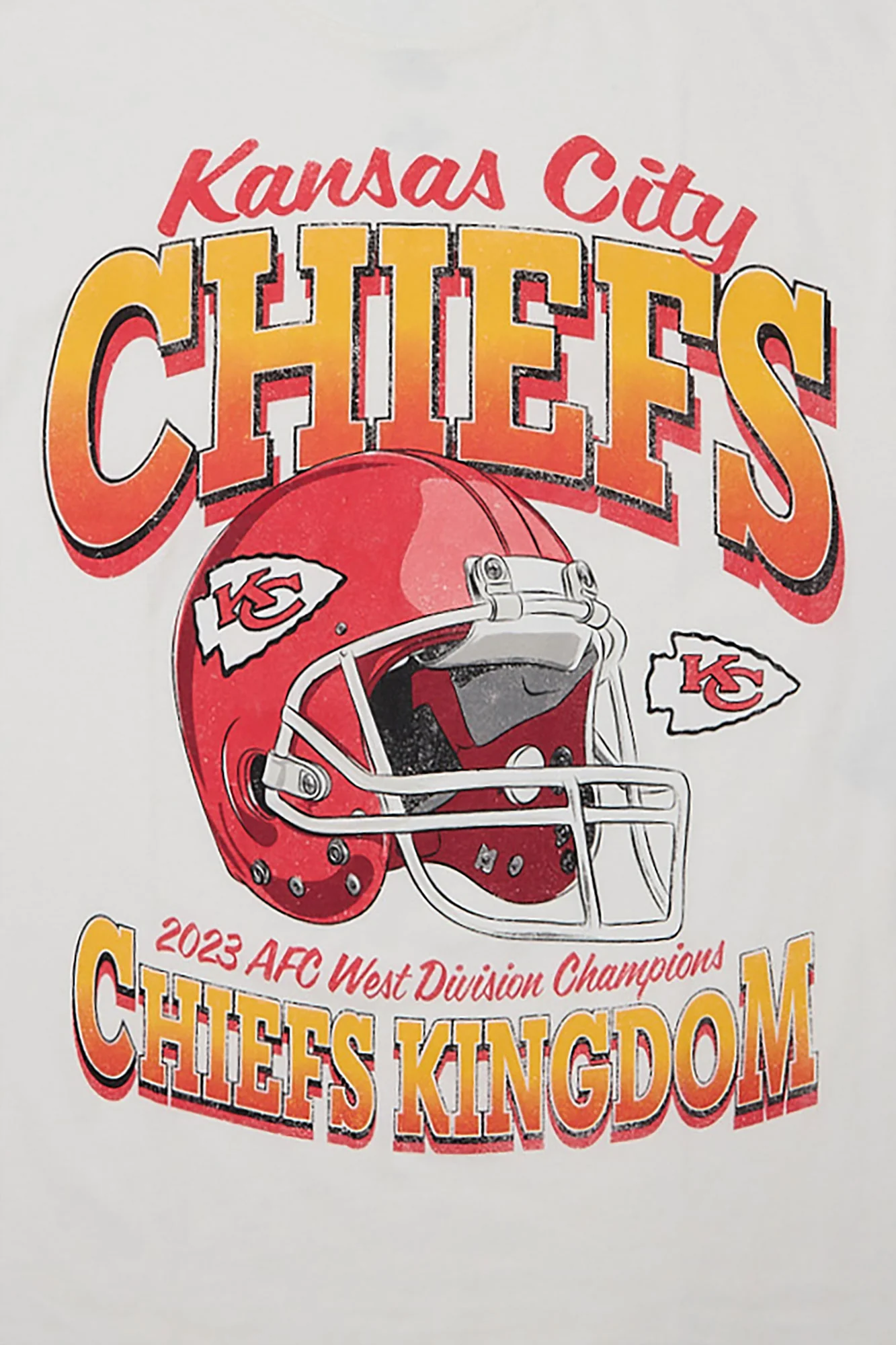 T-shirt surdimensionné imprimé Kansas City Chiefs 2023 Champions homme - Image 2