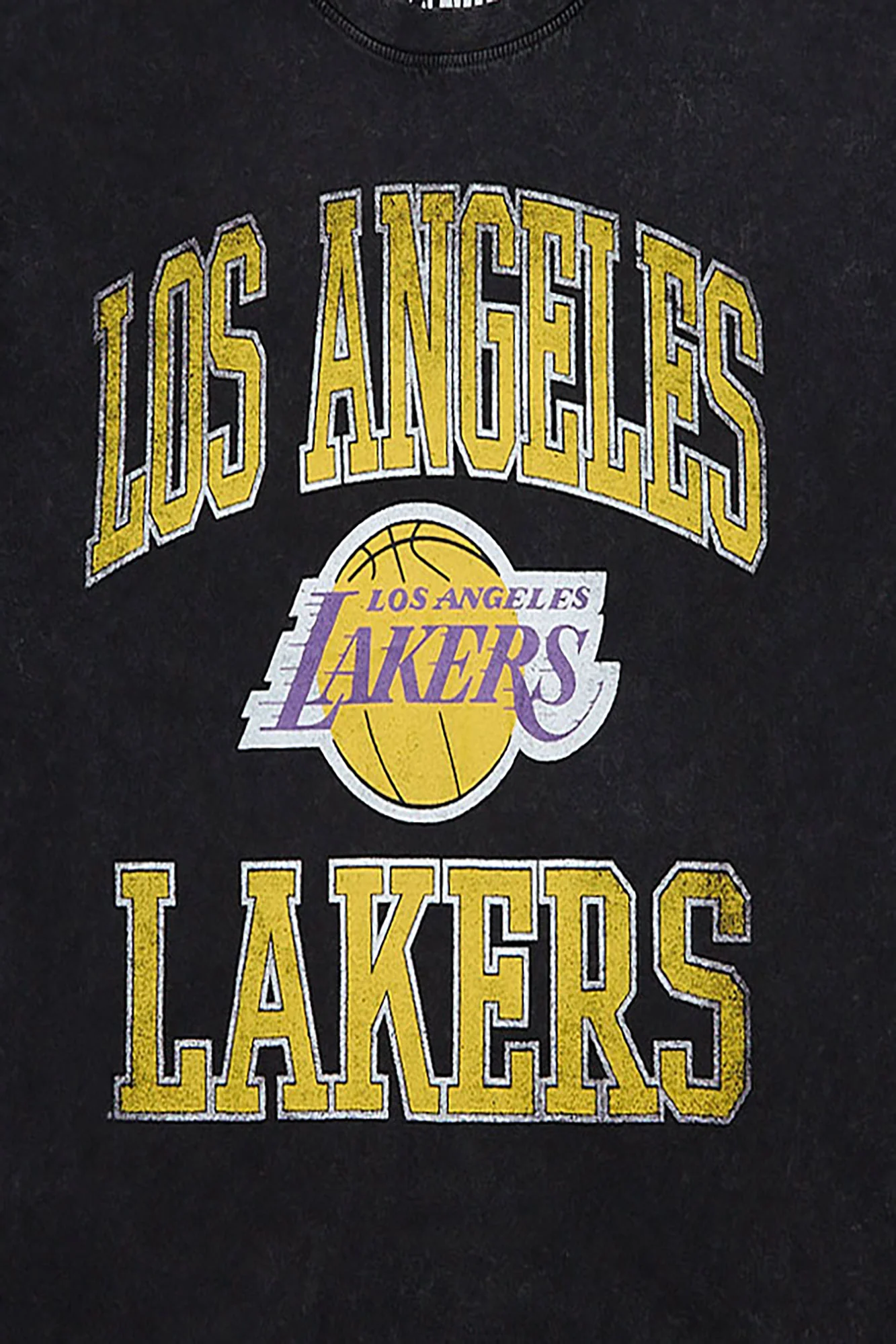 Mens LA Lakers Washed Oversized Tee - Image 2