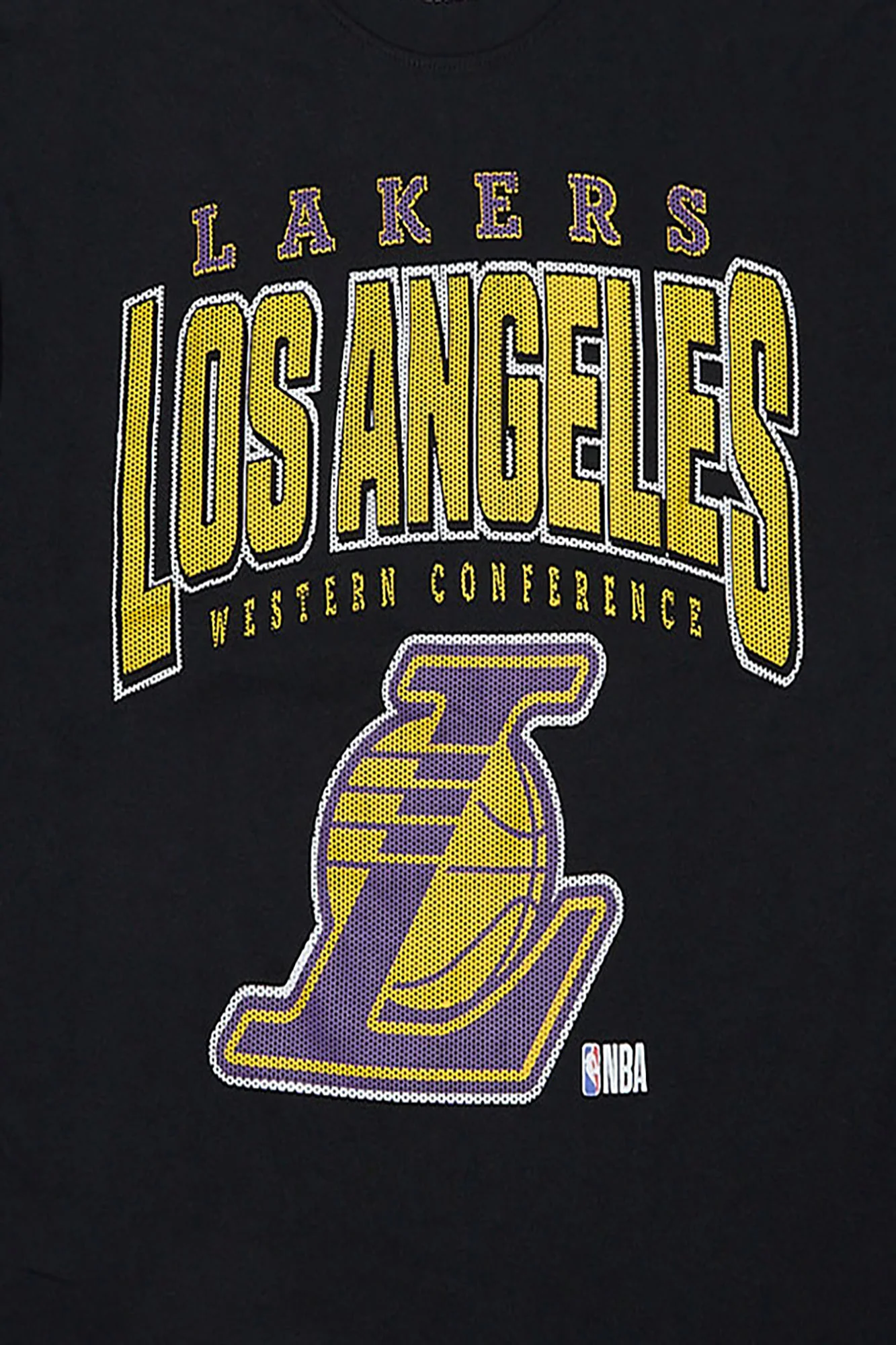 Mens LA Lakers Mesh Printed Oversized Tee - Image 2