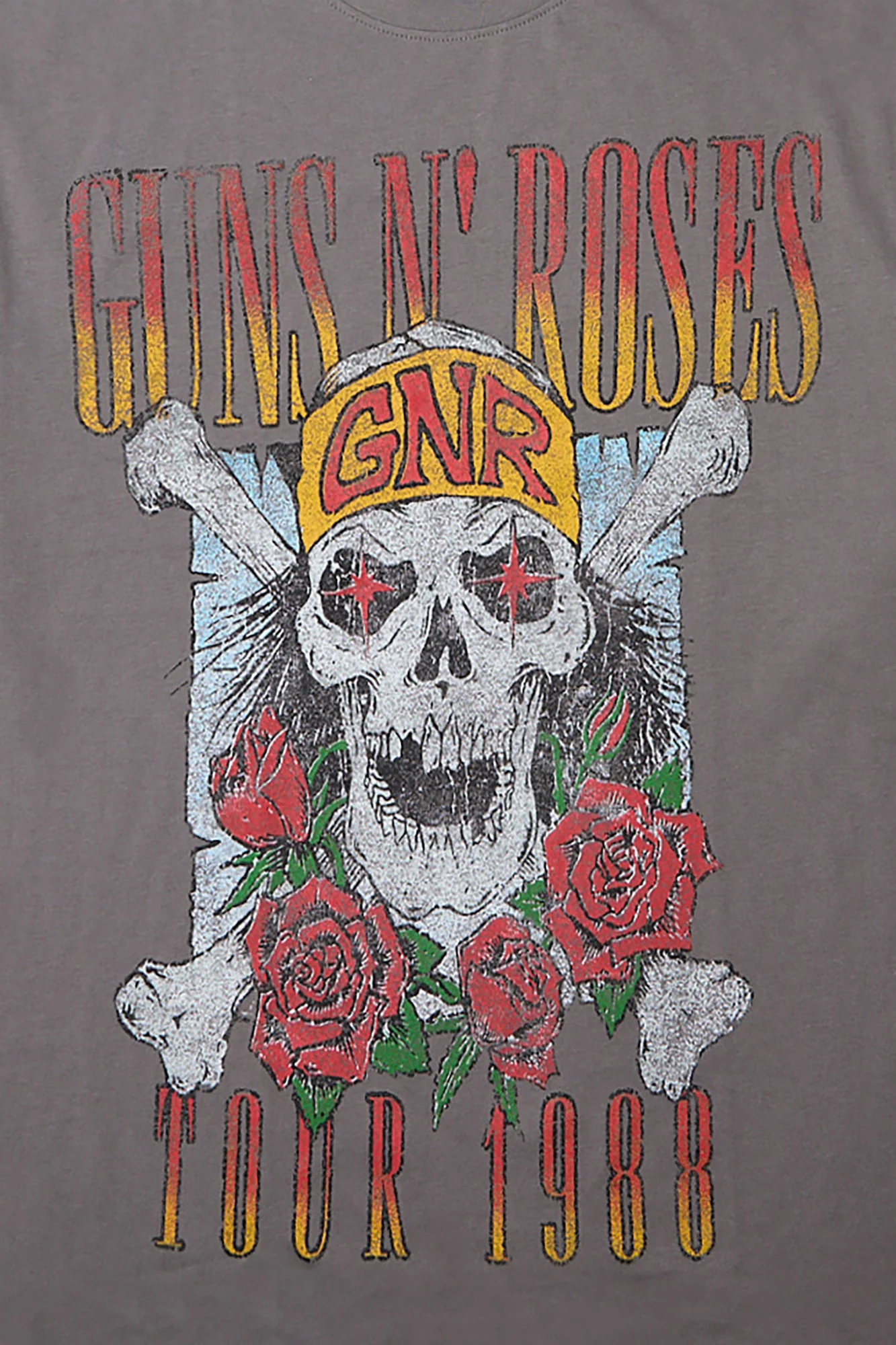 T-shirt surdimensionné imprimé Guns N' Roses Tour 1988 homme - Image 2