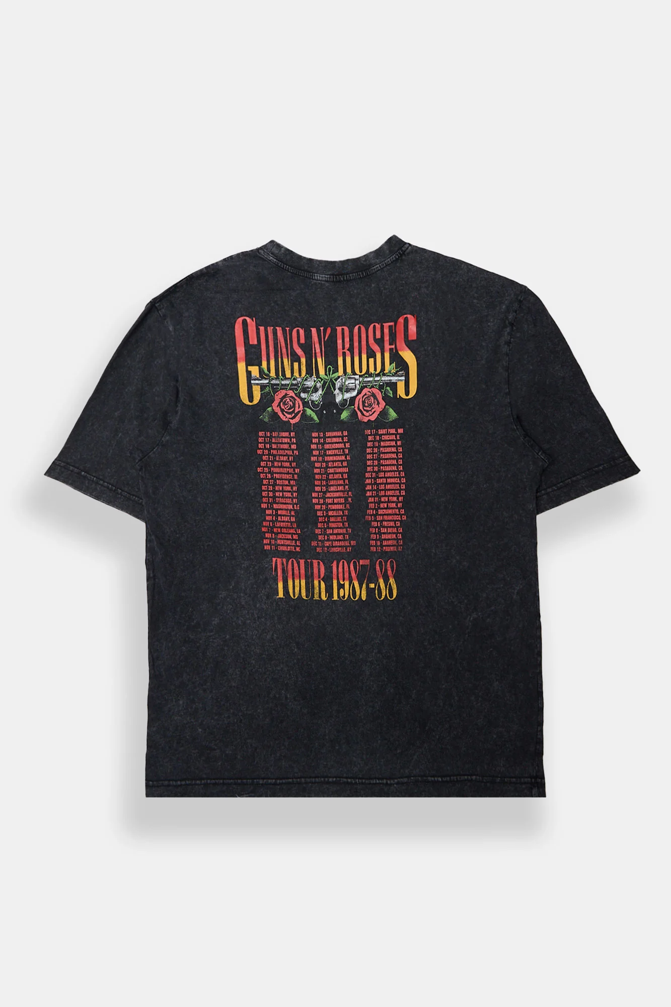 T-shirt surdimensionné délavé imprimé Guns N' Roses homme - Image 2