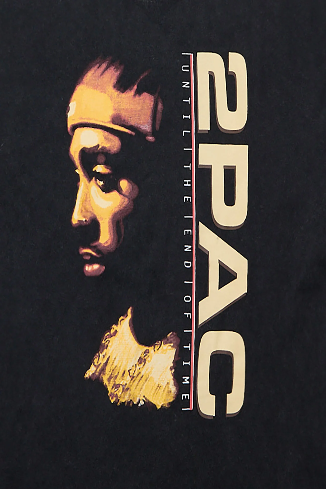 T-shirt surdimensionné délavé imprimé 2Pac homme - Image 2