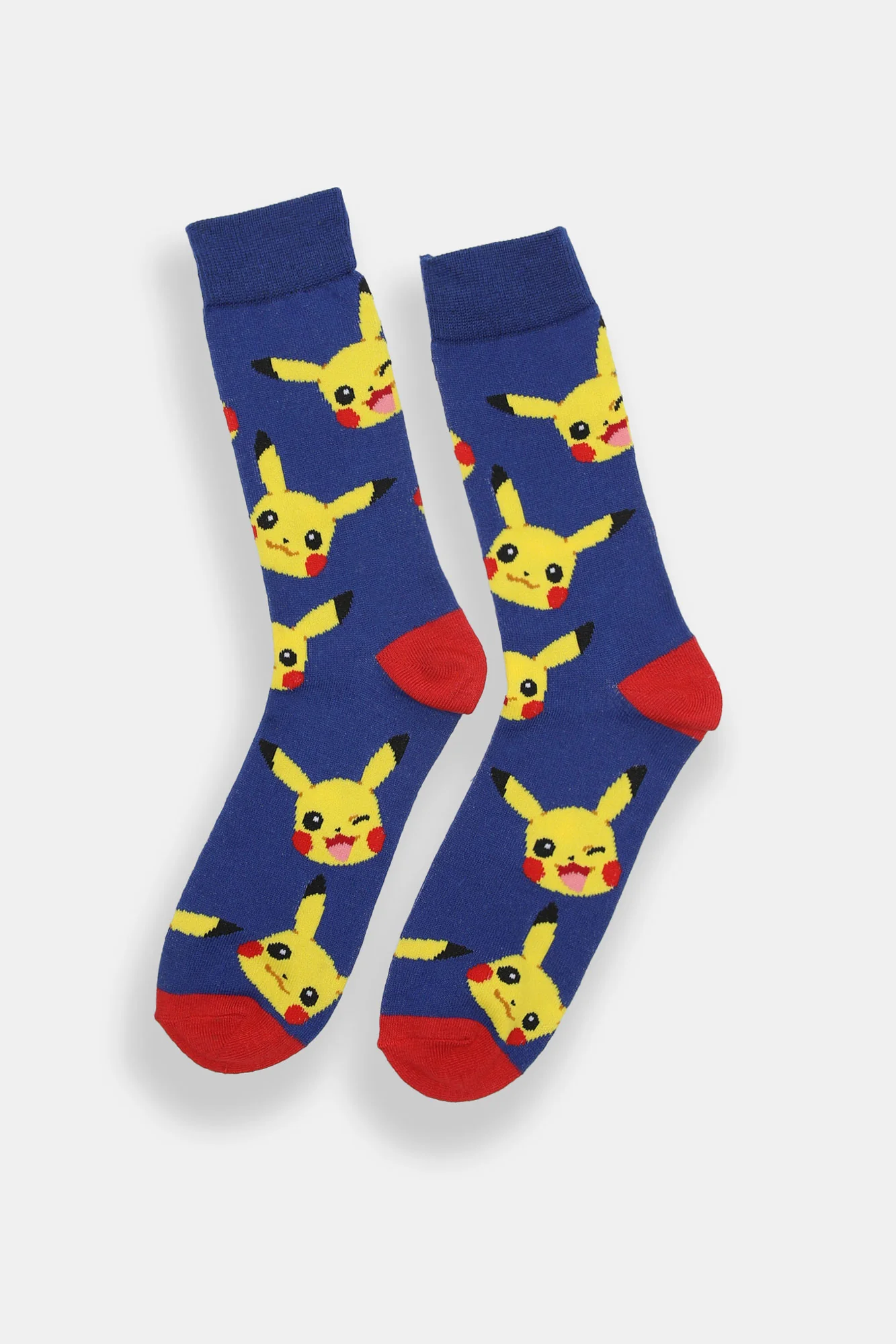 Mens Pokémon Pikachu Jacquard Crew Socks
