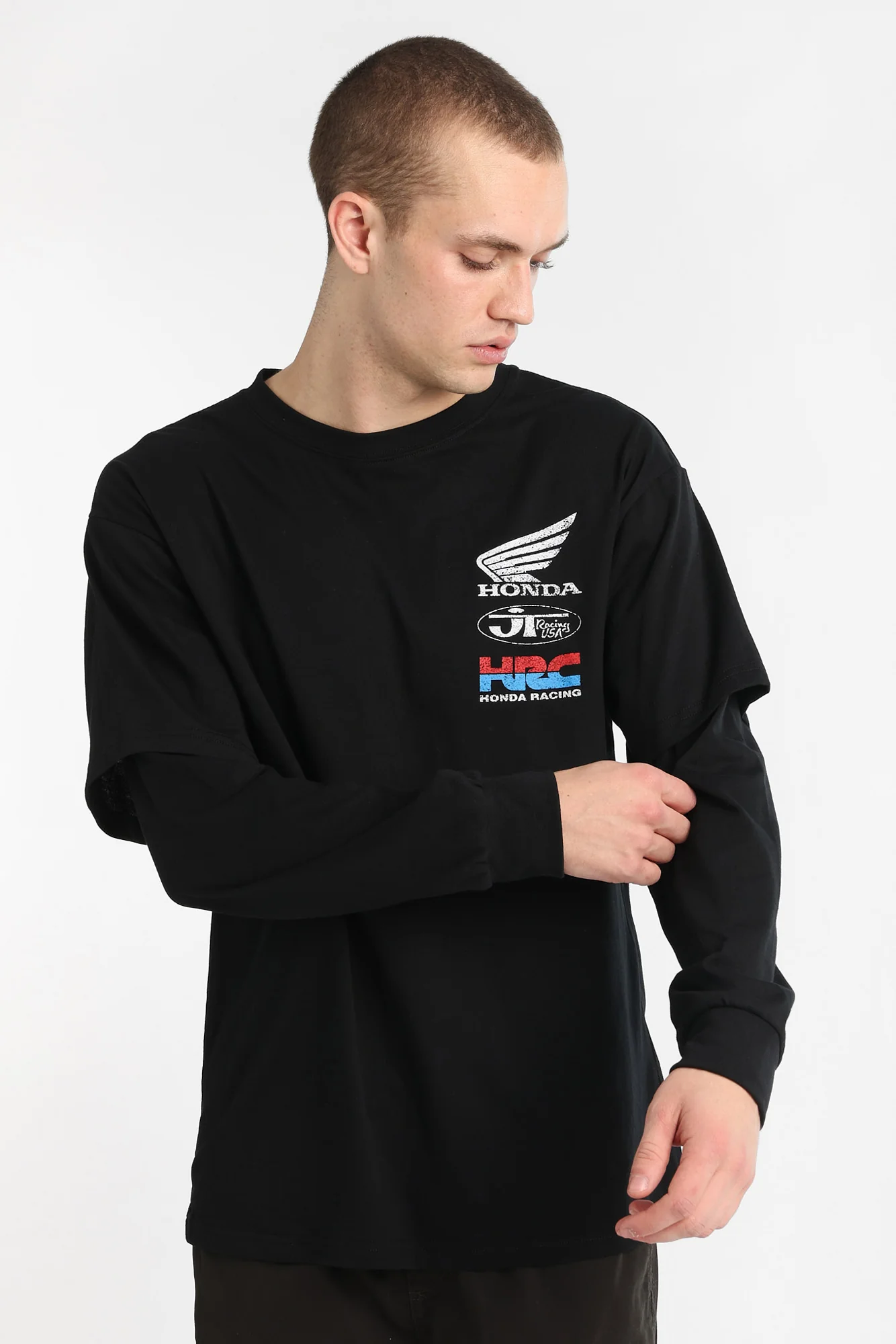 Honda Racing Long Sleeve 2-Fer Tee - Image 2