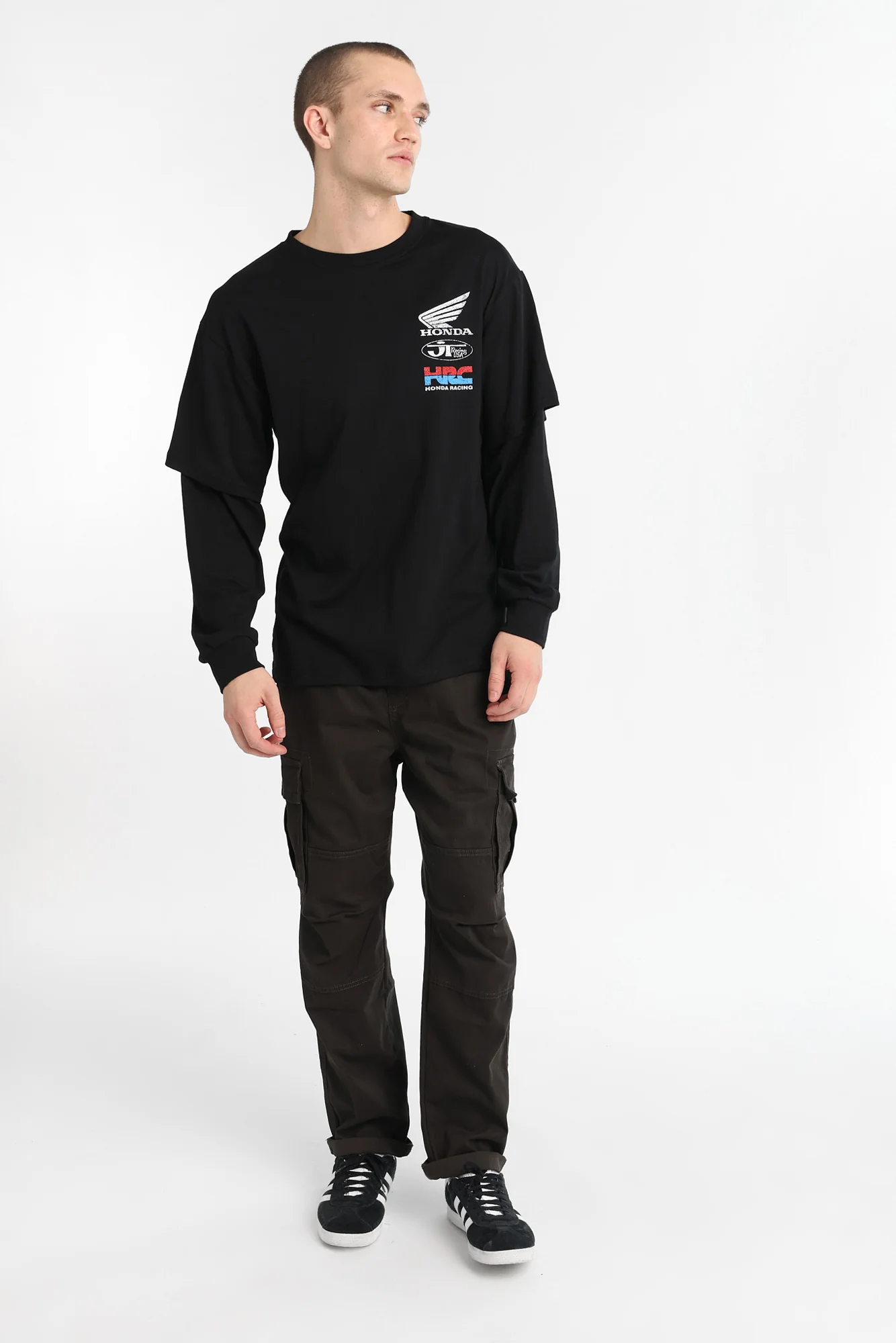 Honda Racing Long Sleeve 2-Fer Tee - Image 4