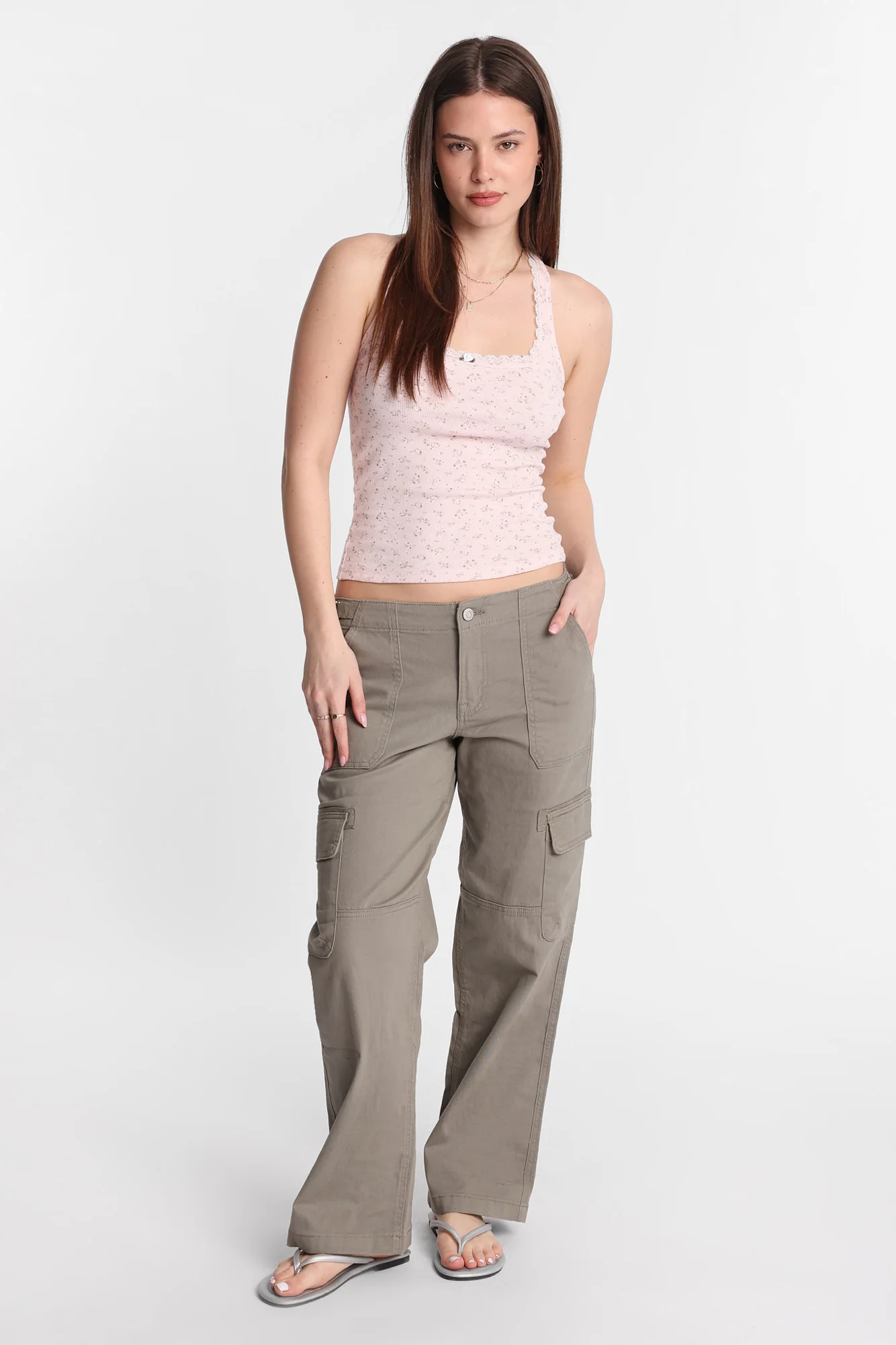 AERO Low Rise Baggy Cargo Twill Pants - Image 14