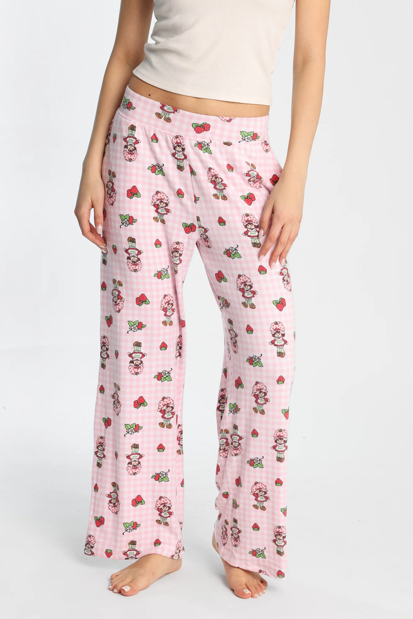 Pantalon pyjama à jambes larges imprimé Strawberry Shortcake
