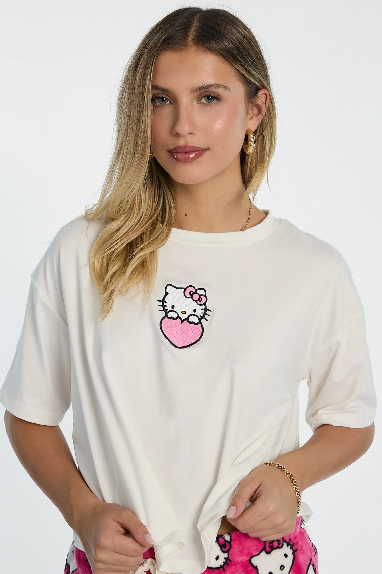 Ensemble de pyjama 2 pièces imprimé coeur Hello Kitty - Image 3
