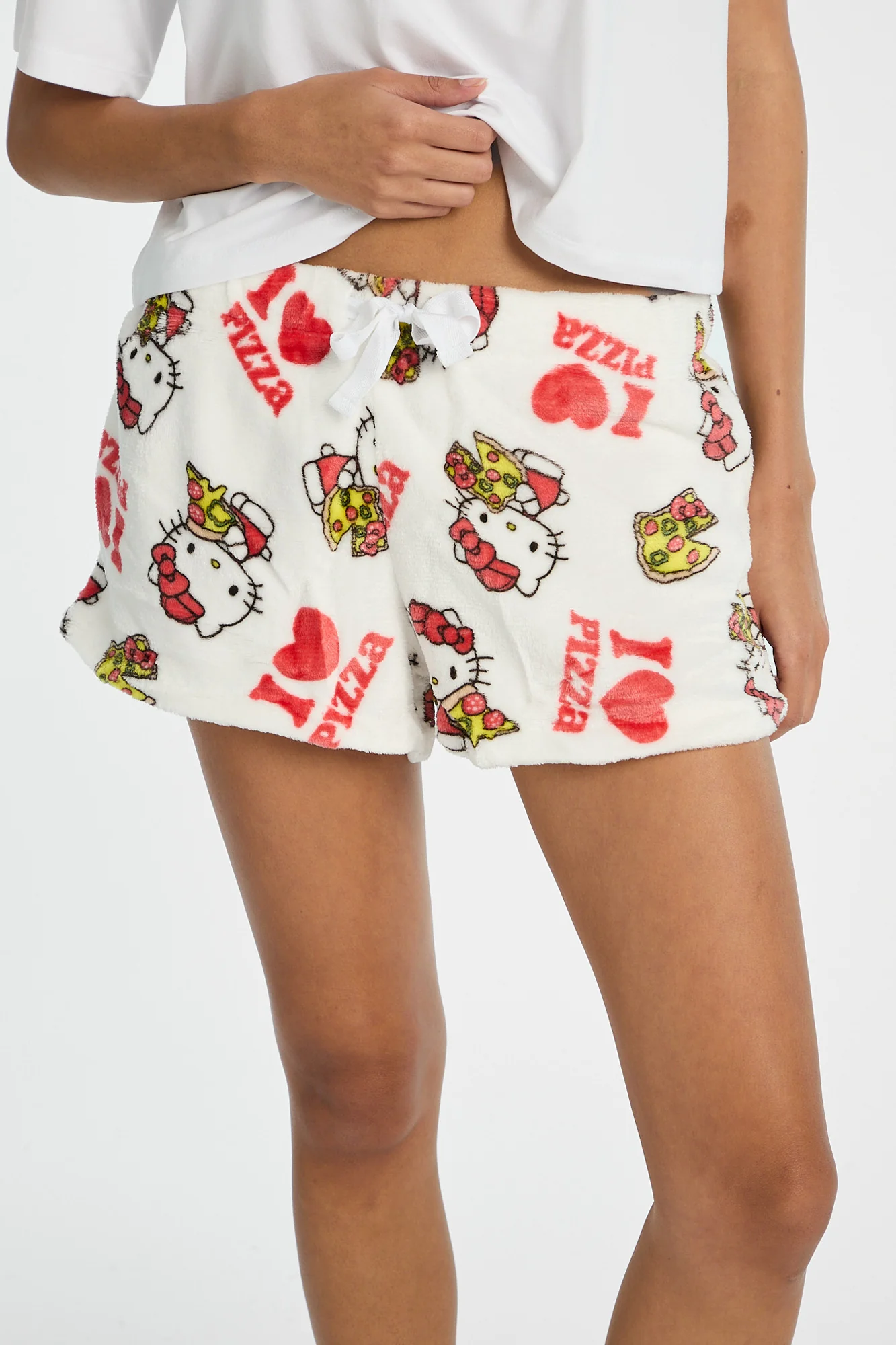 Hello Kitty I Love Pizza 2-Piece Pajama Tee & Shorts Set - Image 3