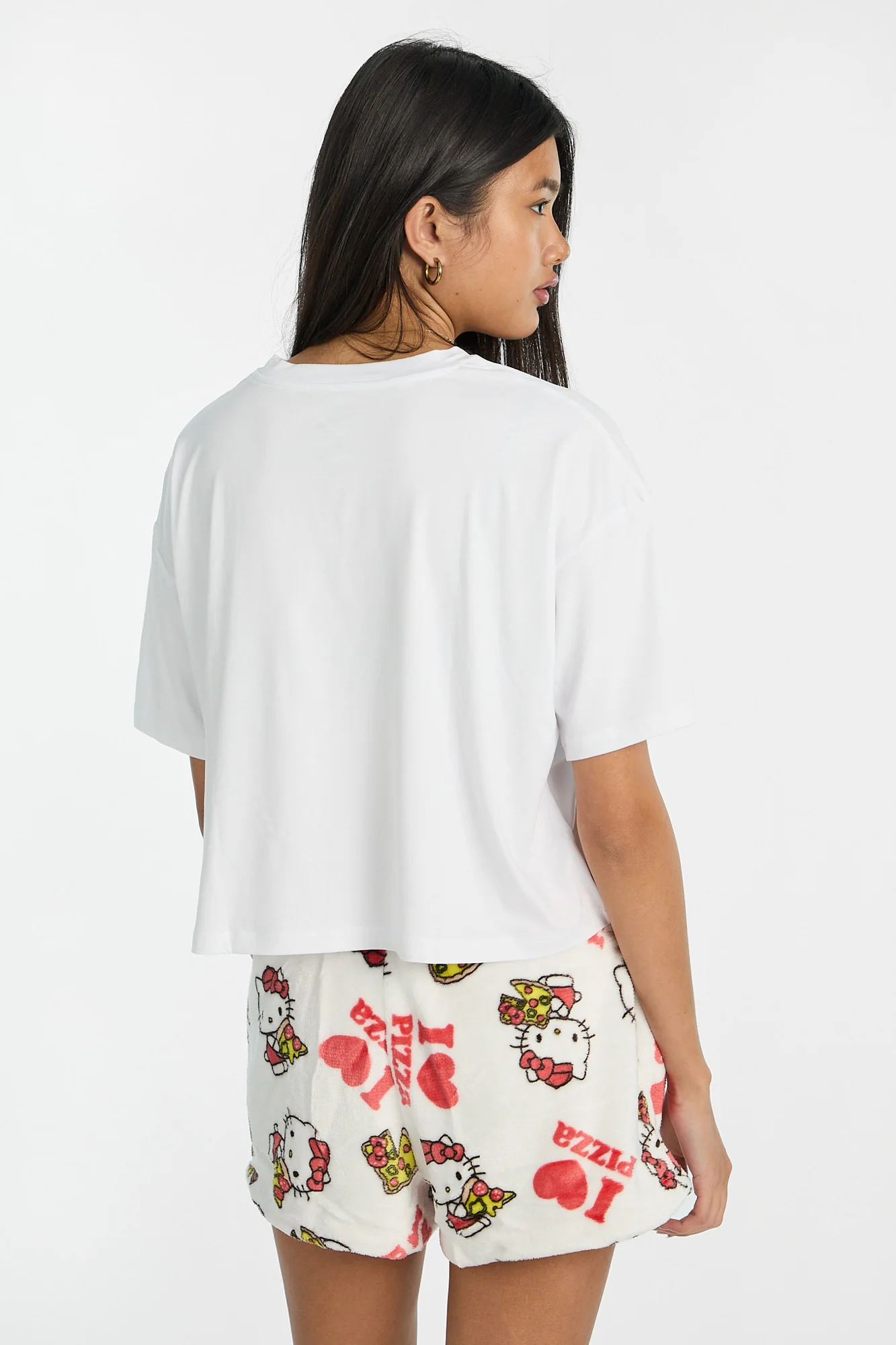 Hello Kitty I Love Pizza 2-Piece Pajama Tee & Shorts Set - Image 4