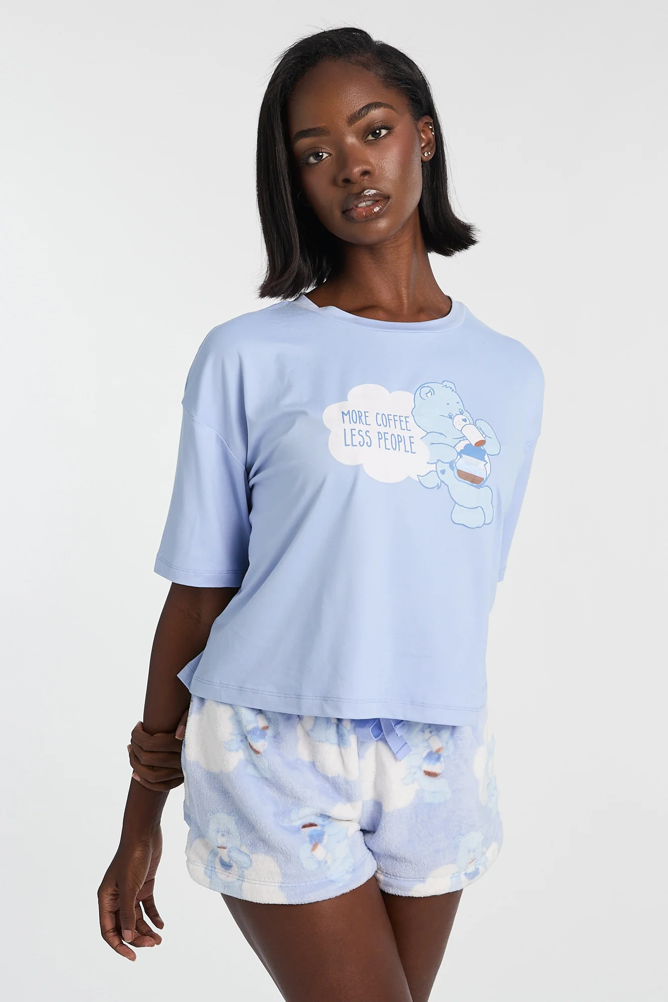 Ensemble de pyjama 2 pièces imprimé café Care Bears