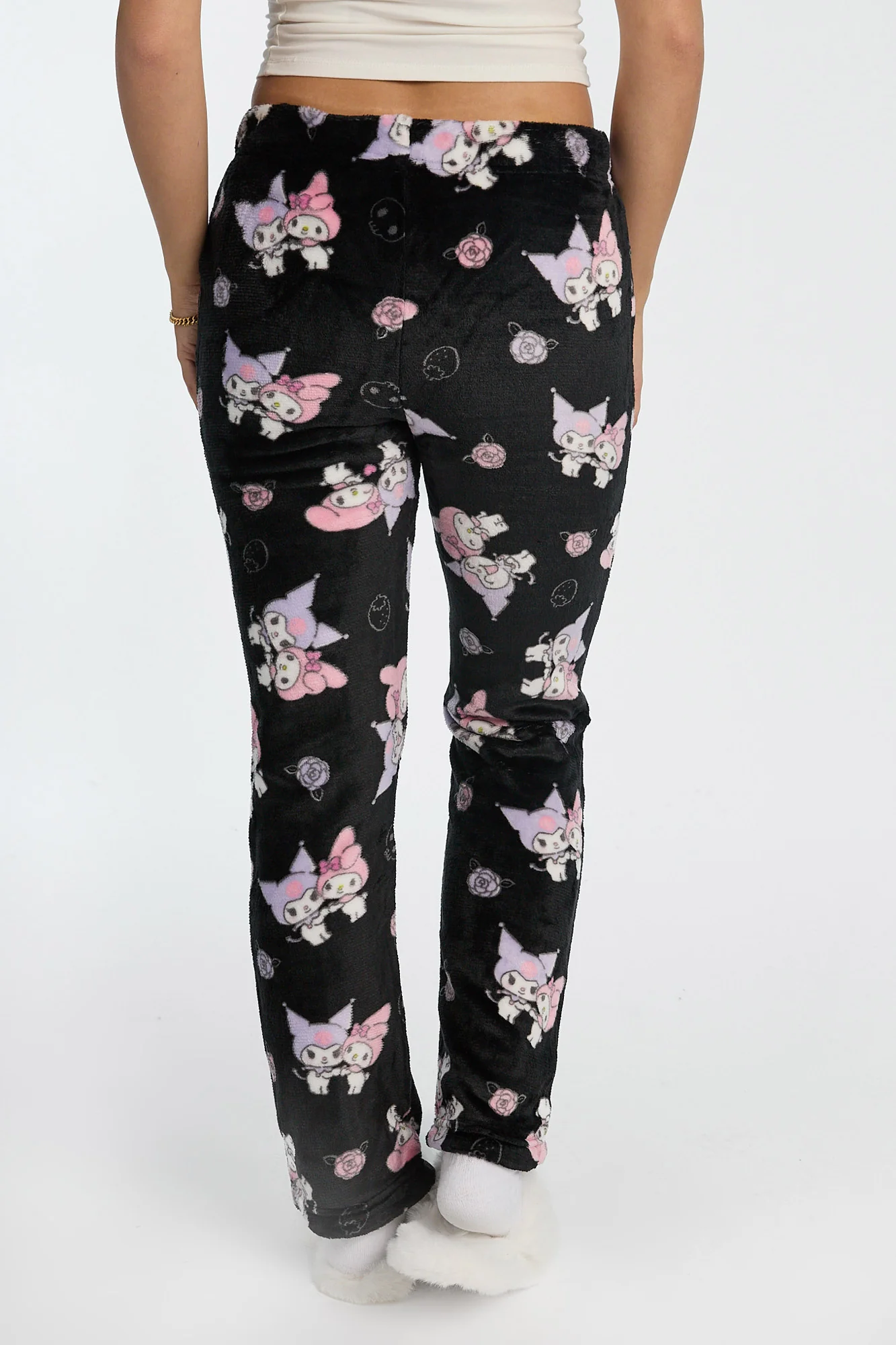 Pantalon de pyjama en peluche Kuromi My Melody - Image 3