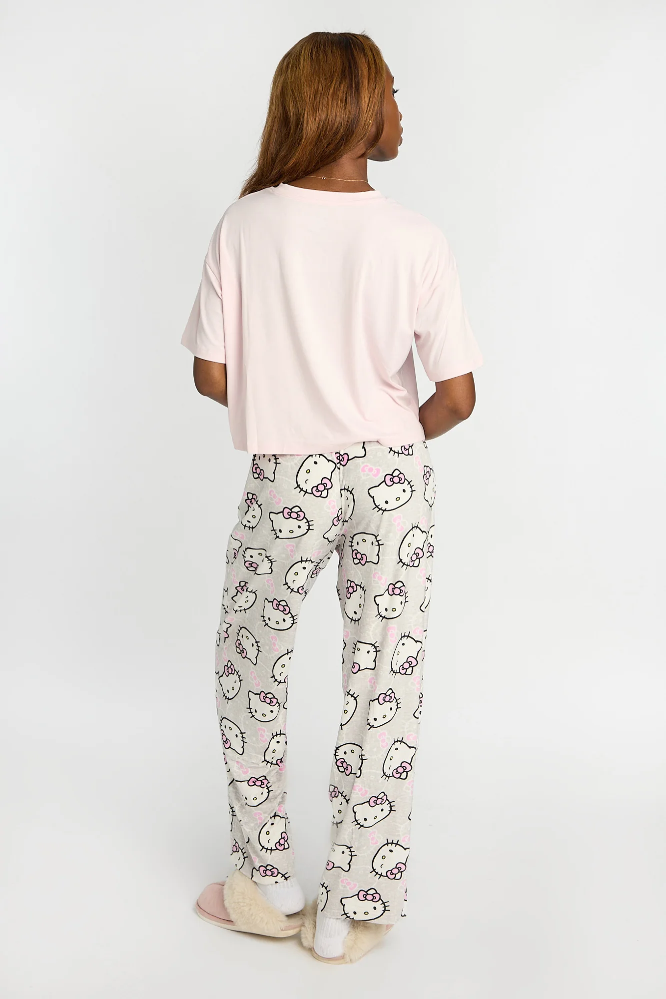 Hello Kitty Snooze 2-Piece Pajama Tee & Velour Pajama Pants Set - Image 2
