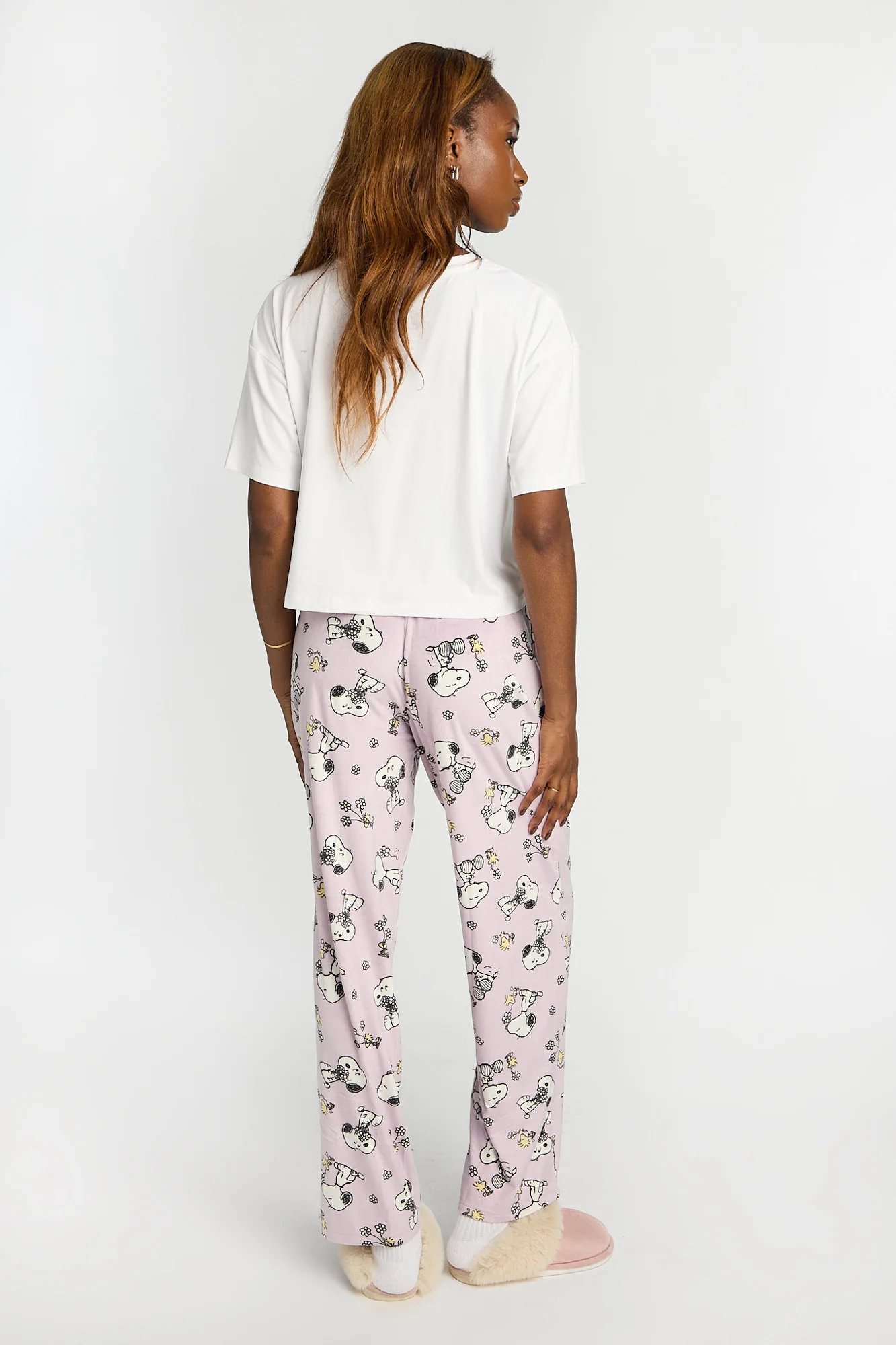 Ensemble de pyjama en velour imprimé Peanuts Snoopy fleur - Image 2