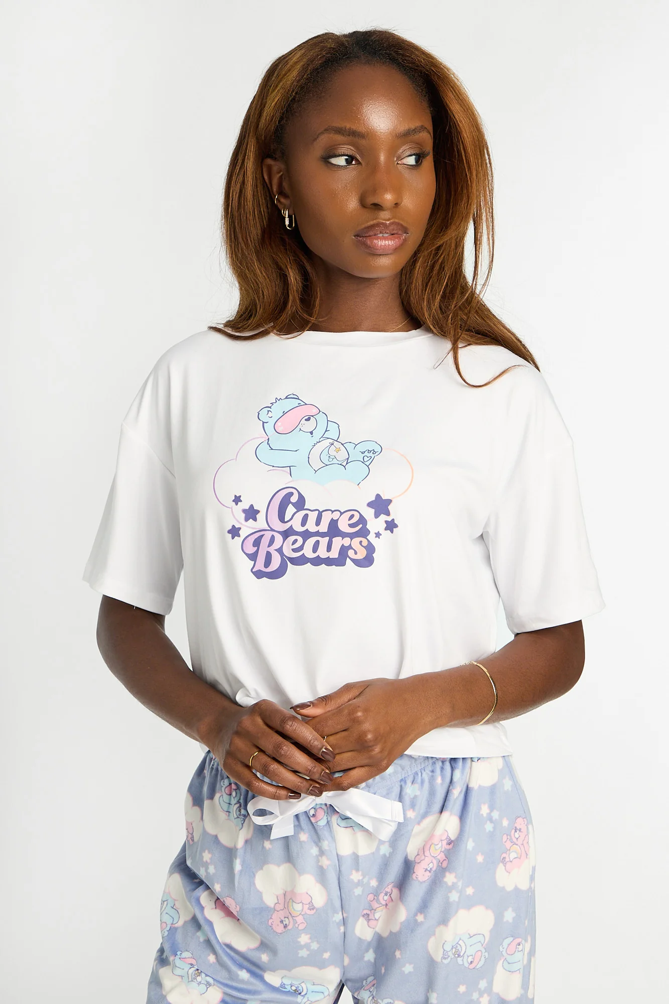 Care Bears Sleep 2-Piece Pajama Tee & Velour Pajama Pants Set - Image 3