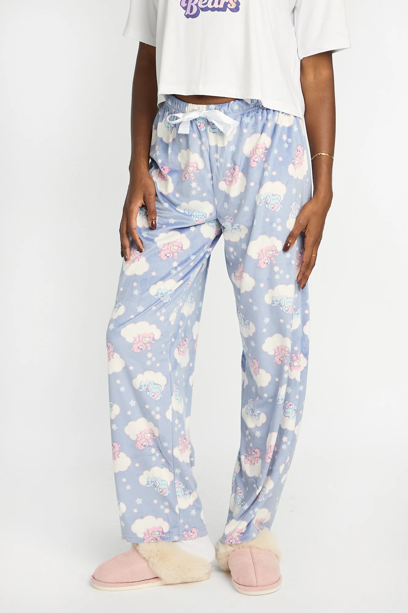 Care Bears Sleep 2-Piece Pajama Tee & Velour Pajama Pants Set - Image 4