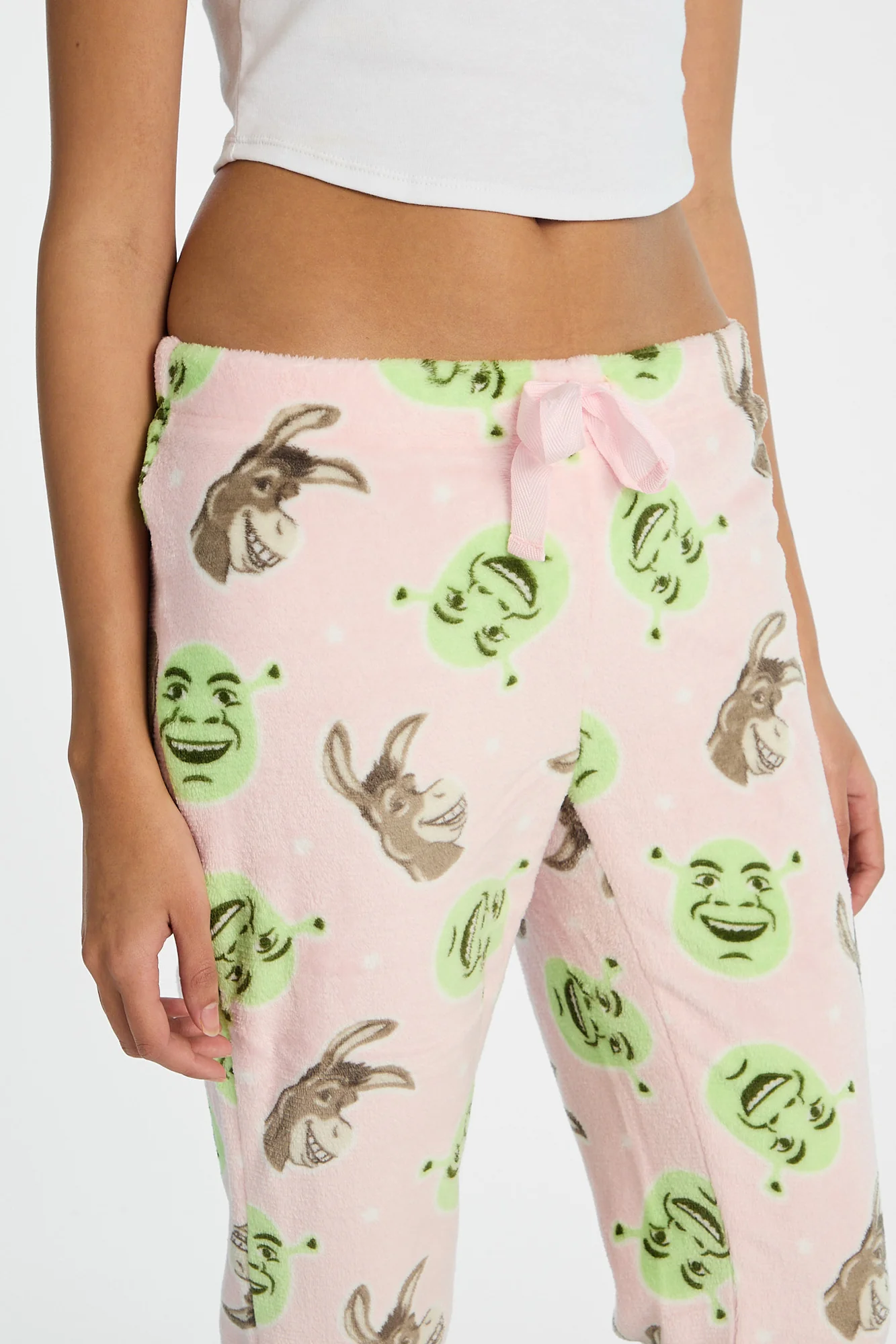 Pantalon de pyjama en peluche imprimé Shrek et Donkey - Image 2