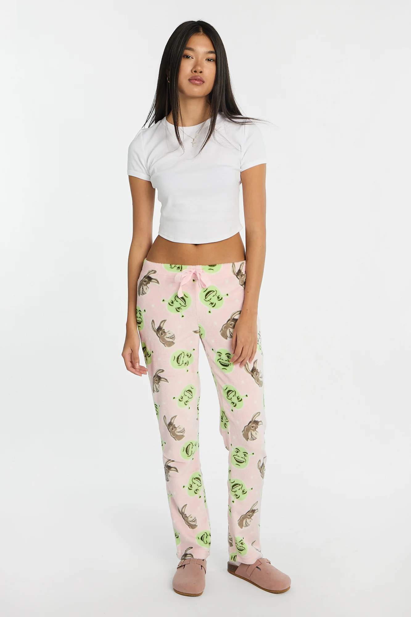 Pantalon de pyjama en peluche imprimé Shrek et Donkey - Image 4