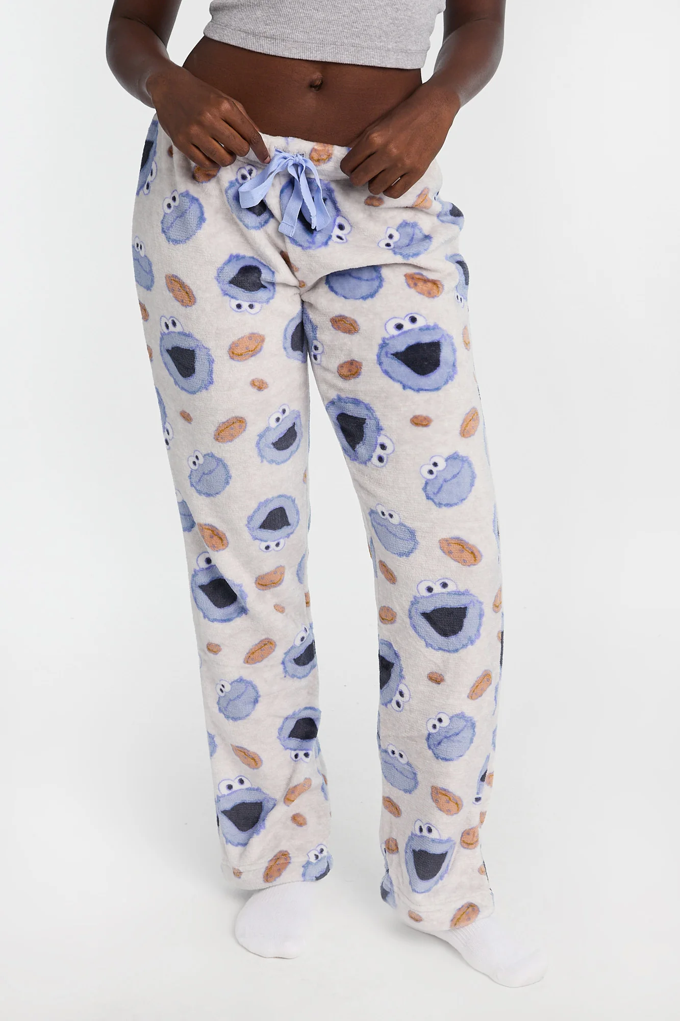 Pantalon de pyjama en peluche imprimé Cookie Monster