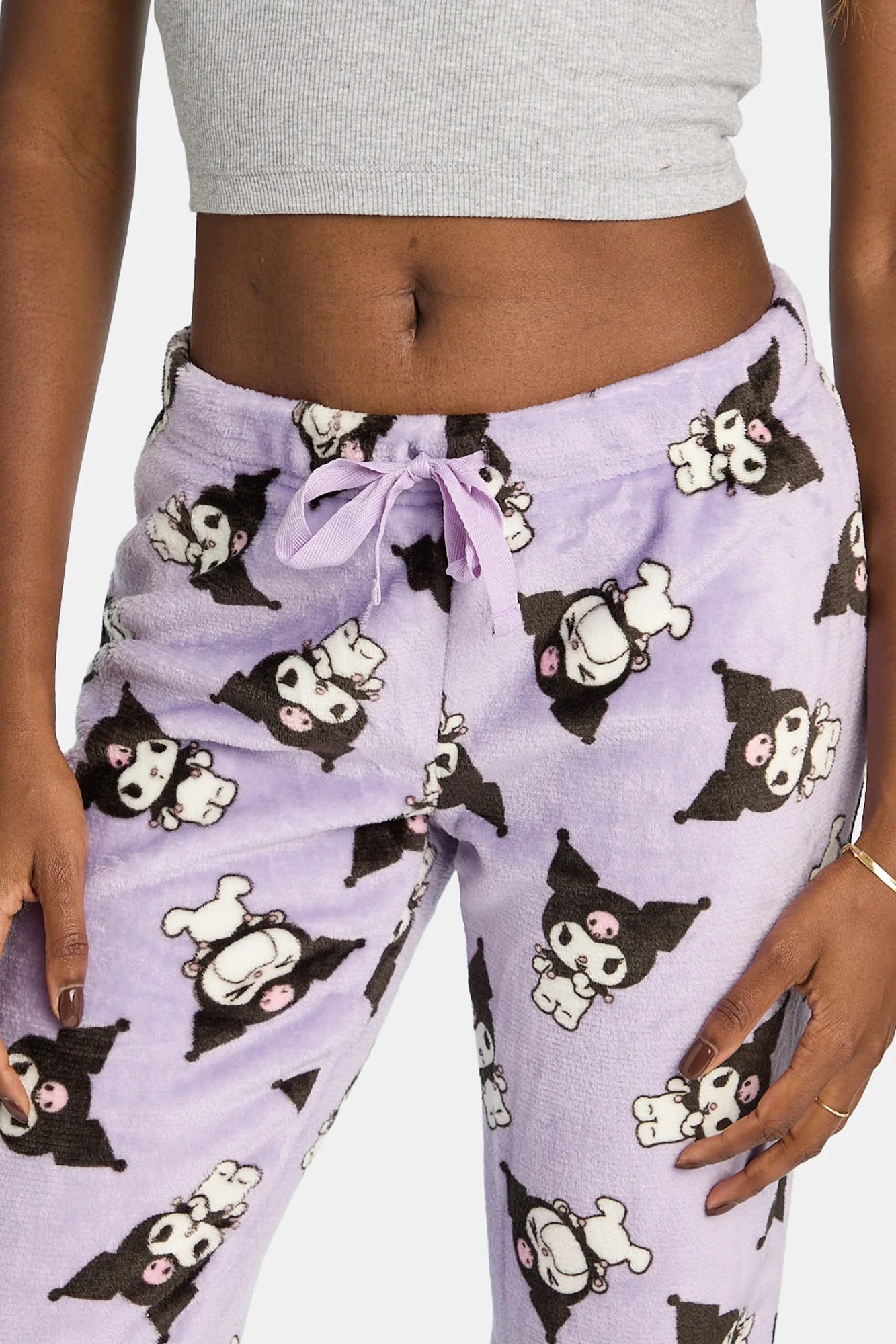 Pantalon de pyjama en peluche imprimé Kuromi - Image 2