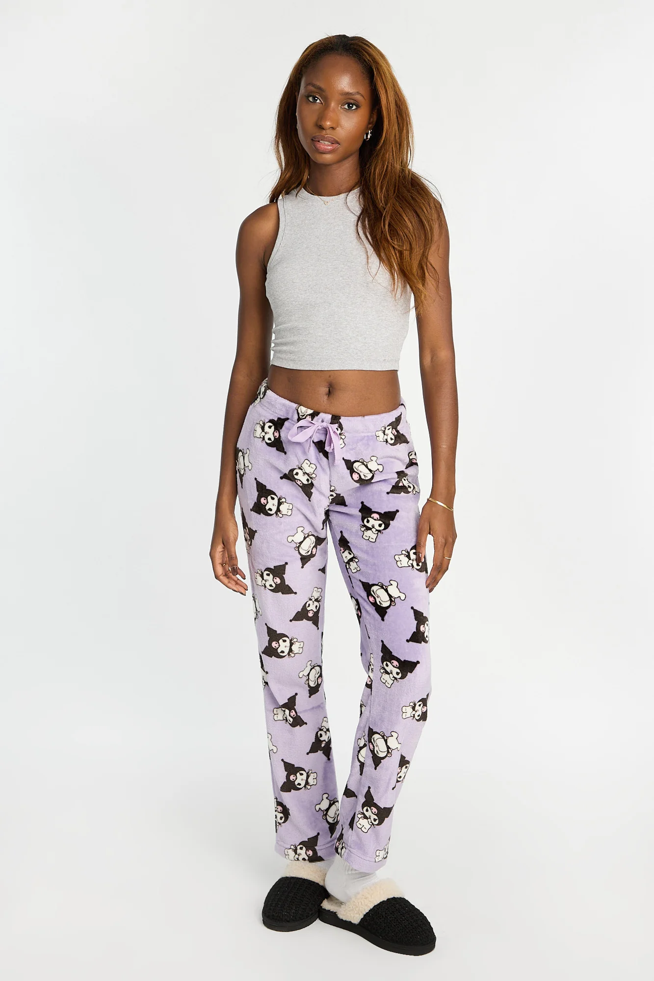 Pantalon de pyjama en peluche imprimé Kuromi - Image 4