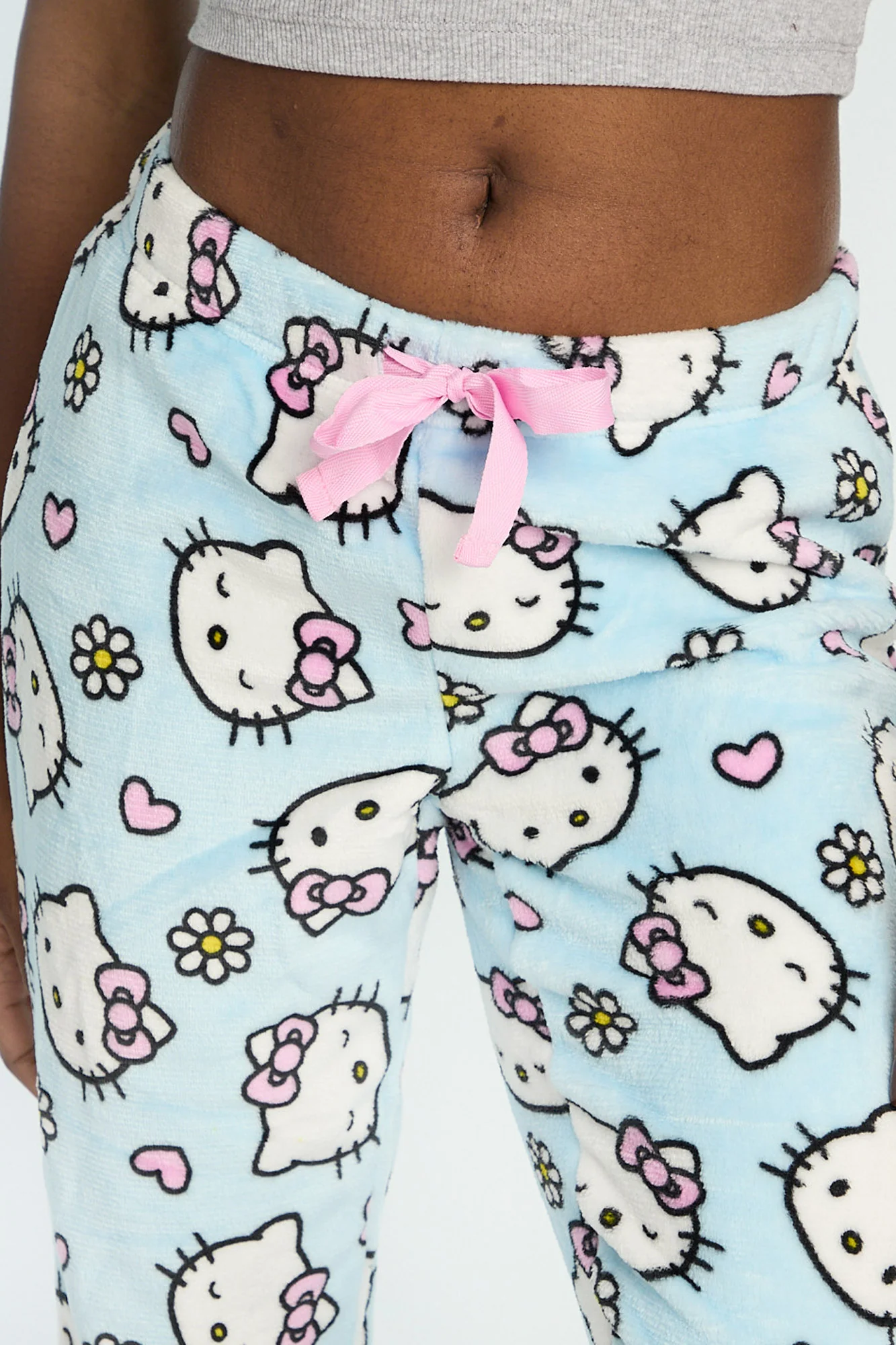 Pantalon de pyjama en peluche à fleurs Hello Kitty - Image 2