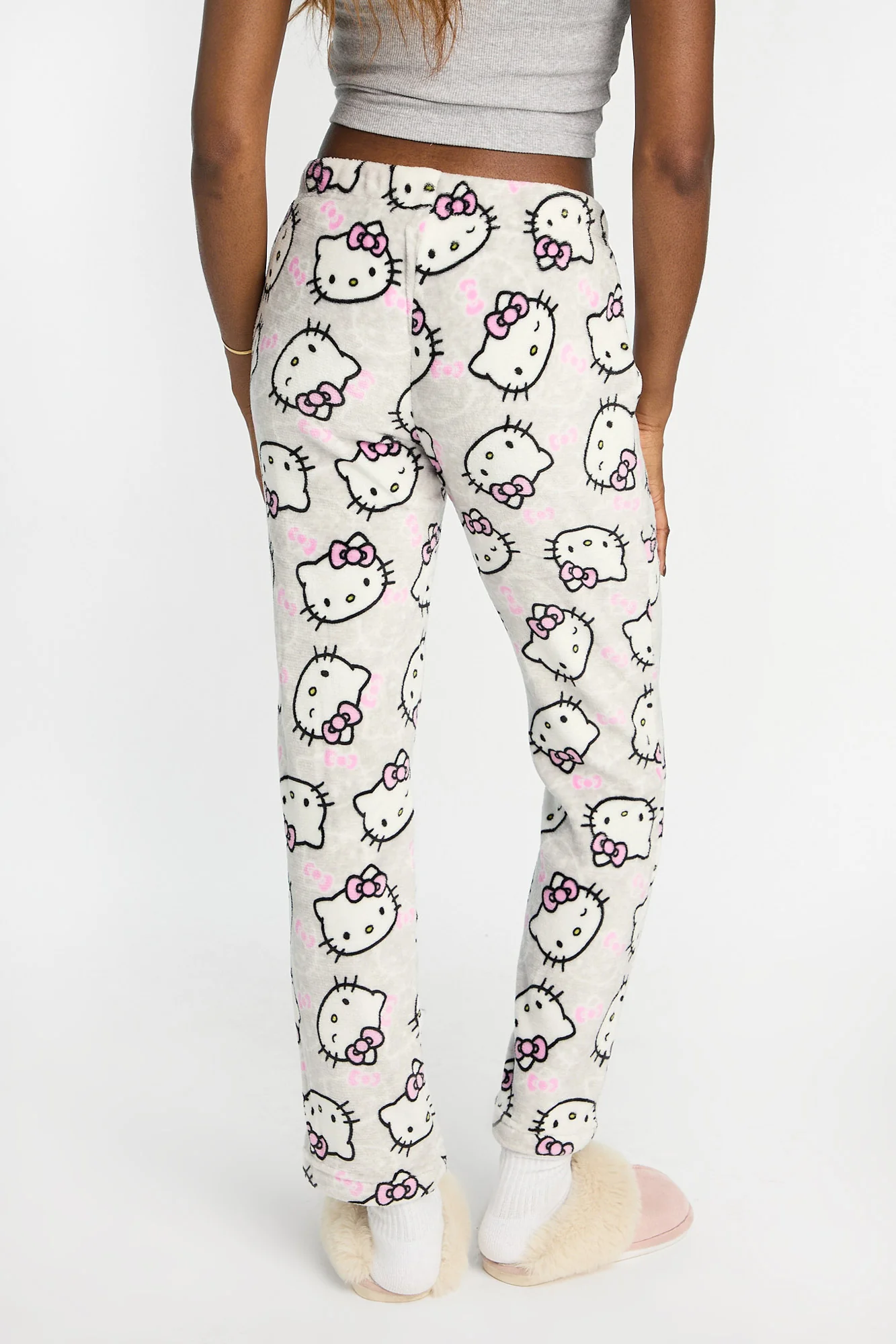 Hello Kitty Bow Plush Pajama Pants - Image 3