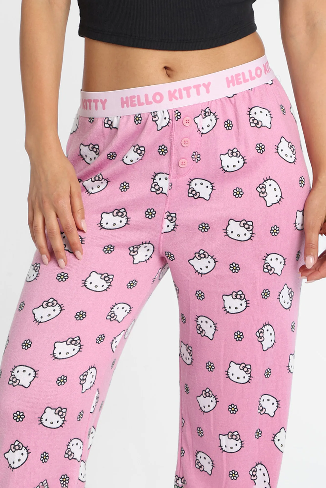 Pantalon pyjama style boxeur imprimé fleurs Hello Kitty - Image 4