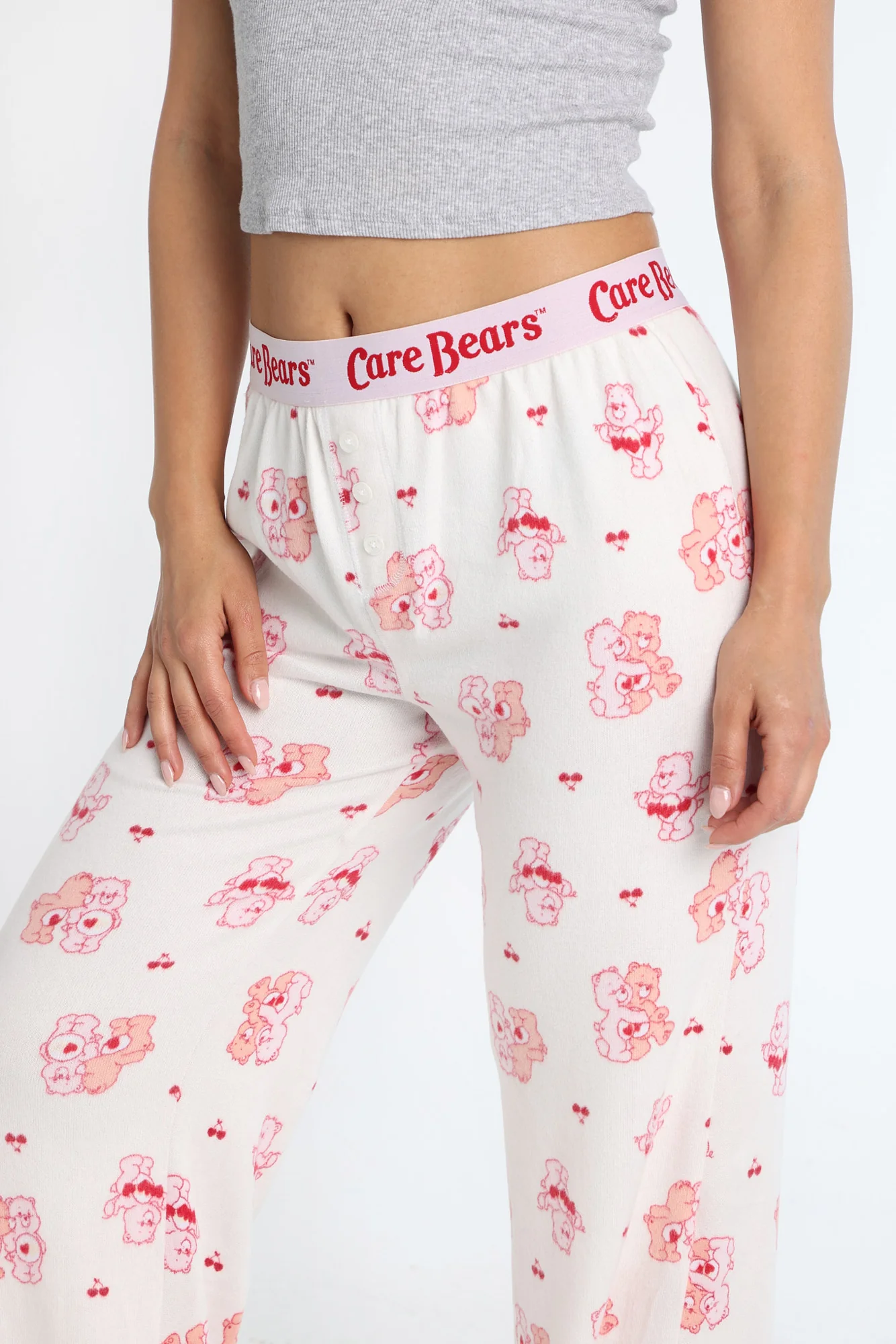 Pantalon pyjama style boxeur imprimé coeurs Care Bears - Image 2