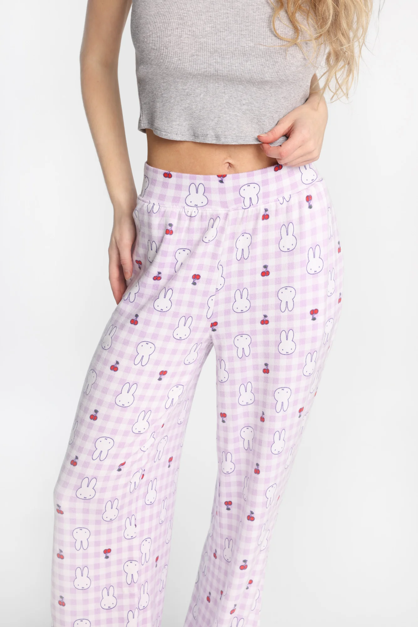 Miffy Cherry Super Soft Wide Leg Pajama Pants - Image 2