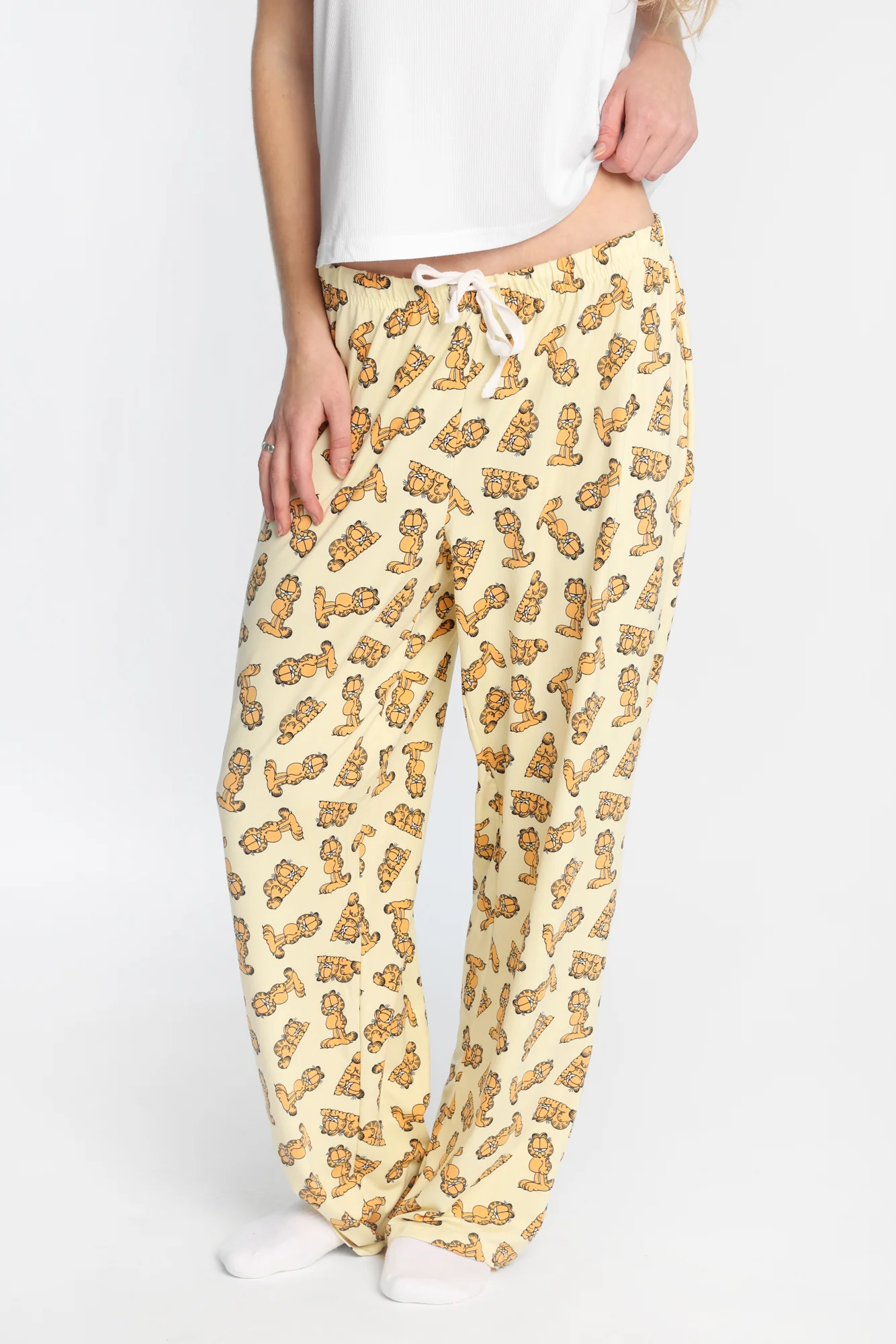 Ensemble débardeur et pantalon pyjama côtelé imprimé Garfield - Image 4