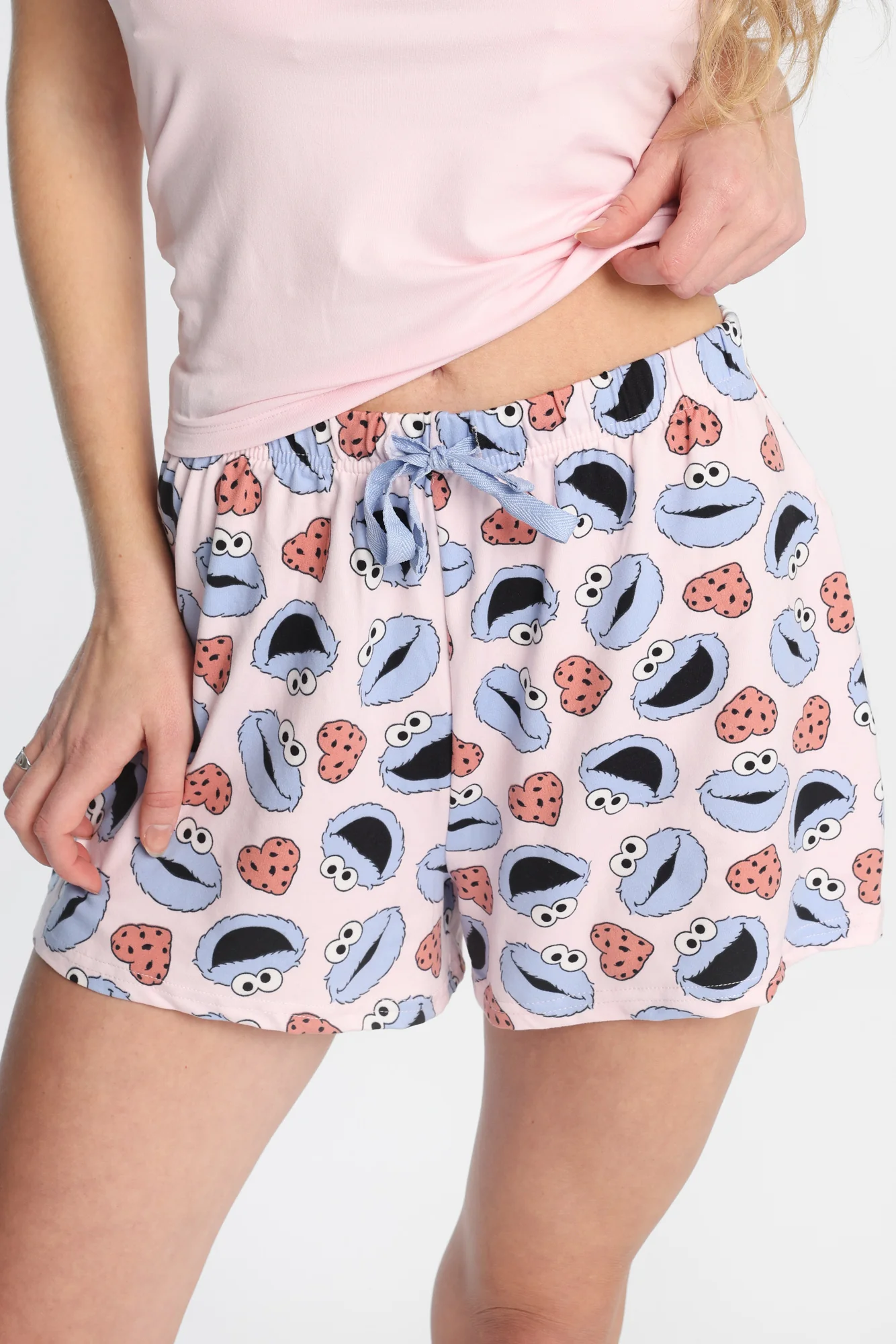 Cookie Monster Super Soft Pajama Cami And Shorts 2-Piece Set - Image 5