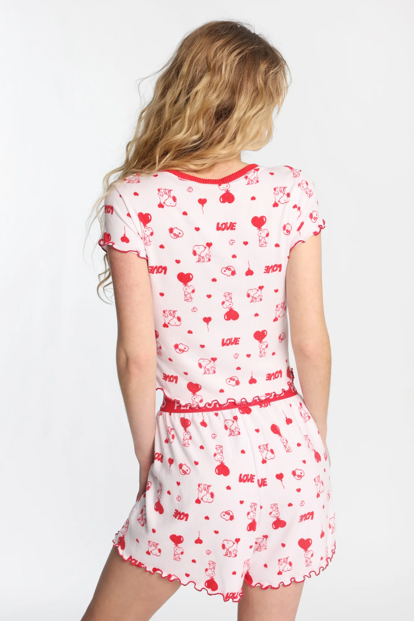 Peanuts Heart Super Soft Pajama Tee And Boxer Shorts 2-Piece Set - Image 3
