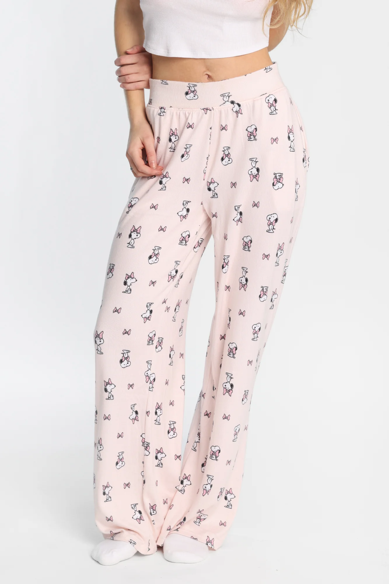 Pantalon pyjama à jambes larges super doux boucle Peanuts Snoopy