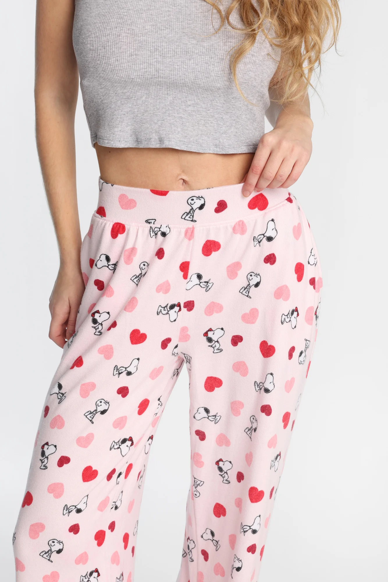 Pantalon pyjama à jambes larges super doux Peanuts Snoopy coeur - Image 2