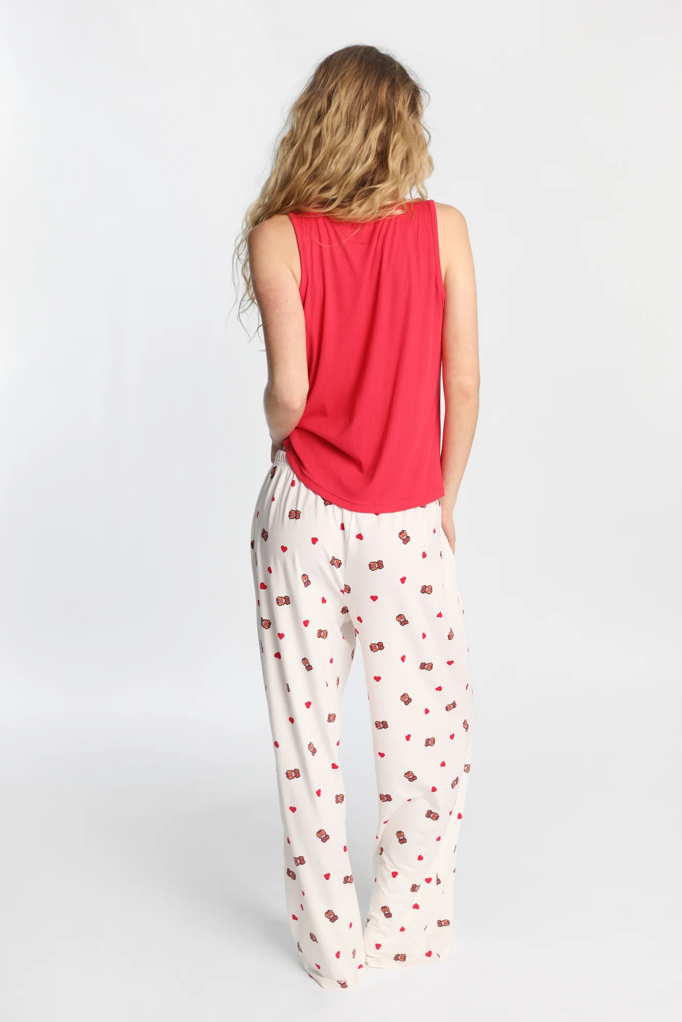 Hello Kitty Teddy Bear Pajama Tank Top And Pants 2-Piece Set - Image 2