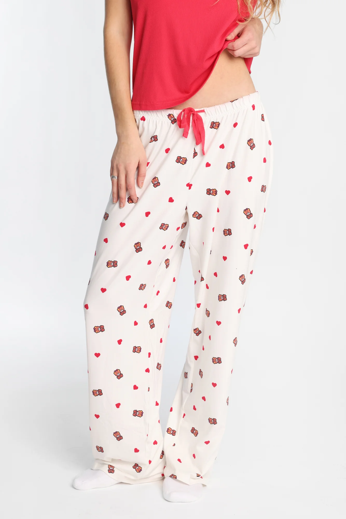 Hello Kitty Teddy Bear Pajama Tank Top And Pants 2-Piece Set - Image 3