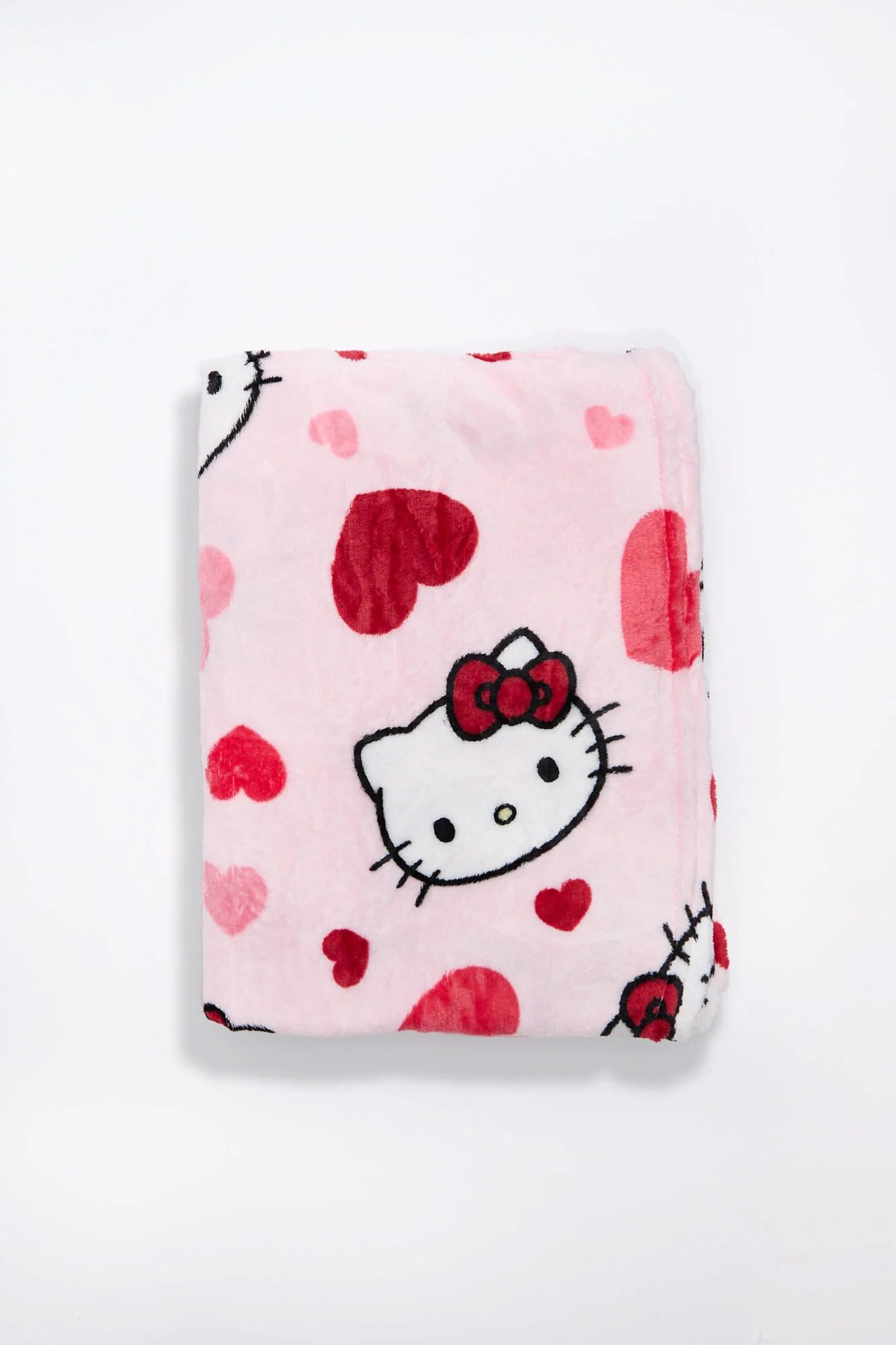 Hello Kitty Hearts Plush Throw Blanket