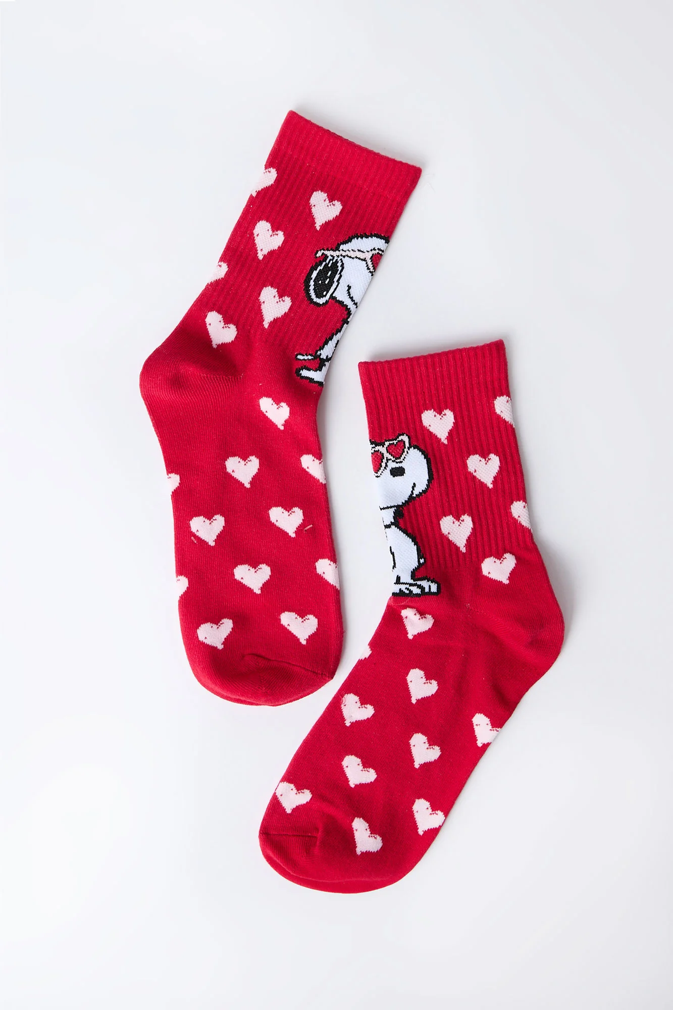 Chaussettes imprimées Peanuts Snoopy à coeurs