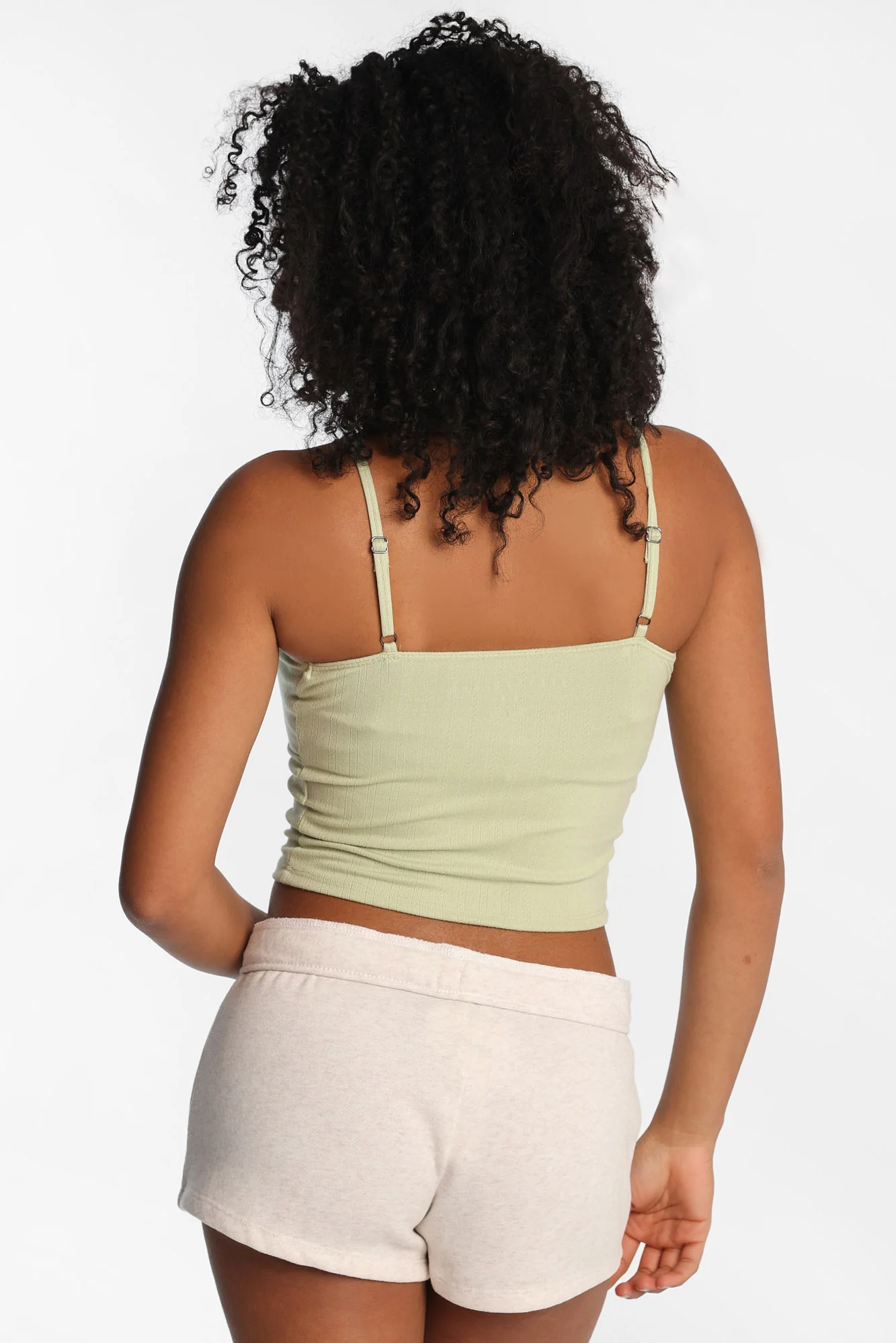 AERO Pointelle Knit Cropped Cami - Image 11