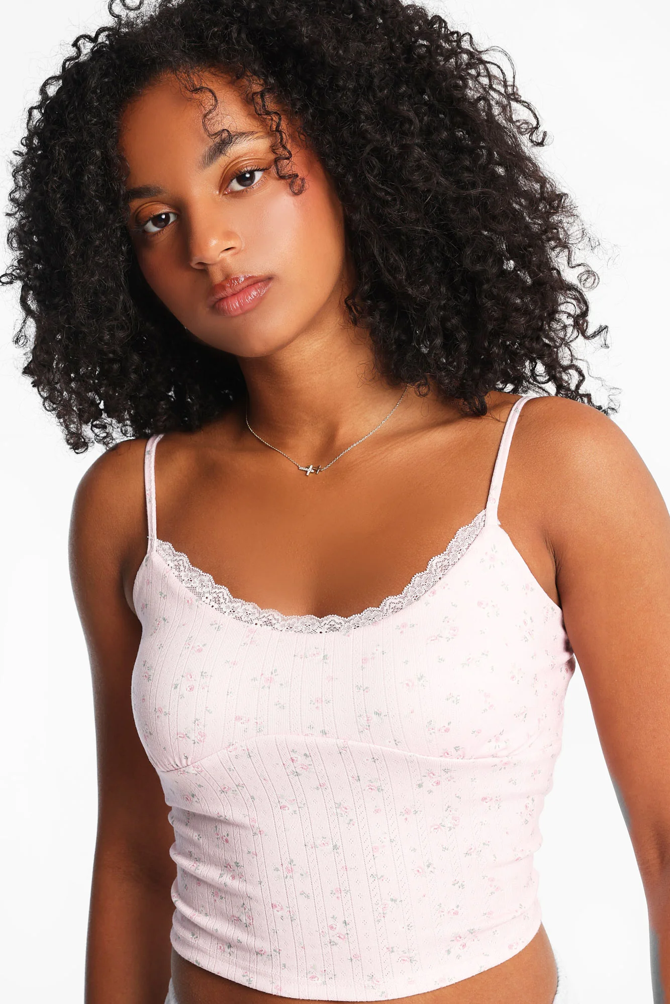 AERO Pointelle Knit Cropped Cami - Image 19