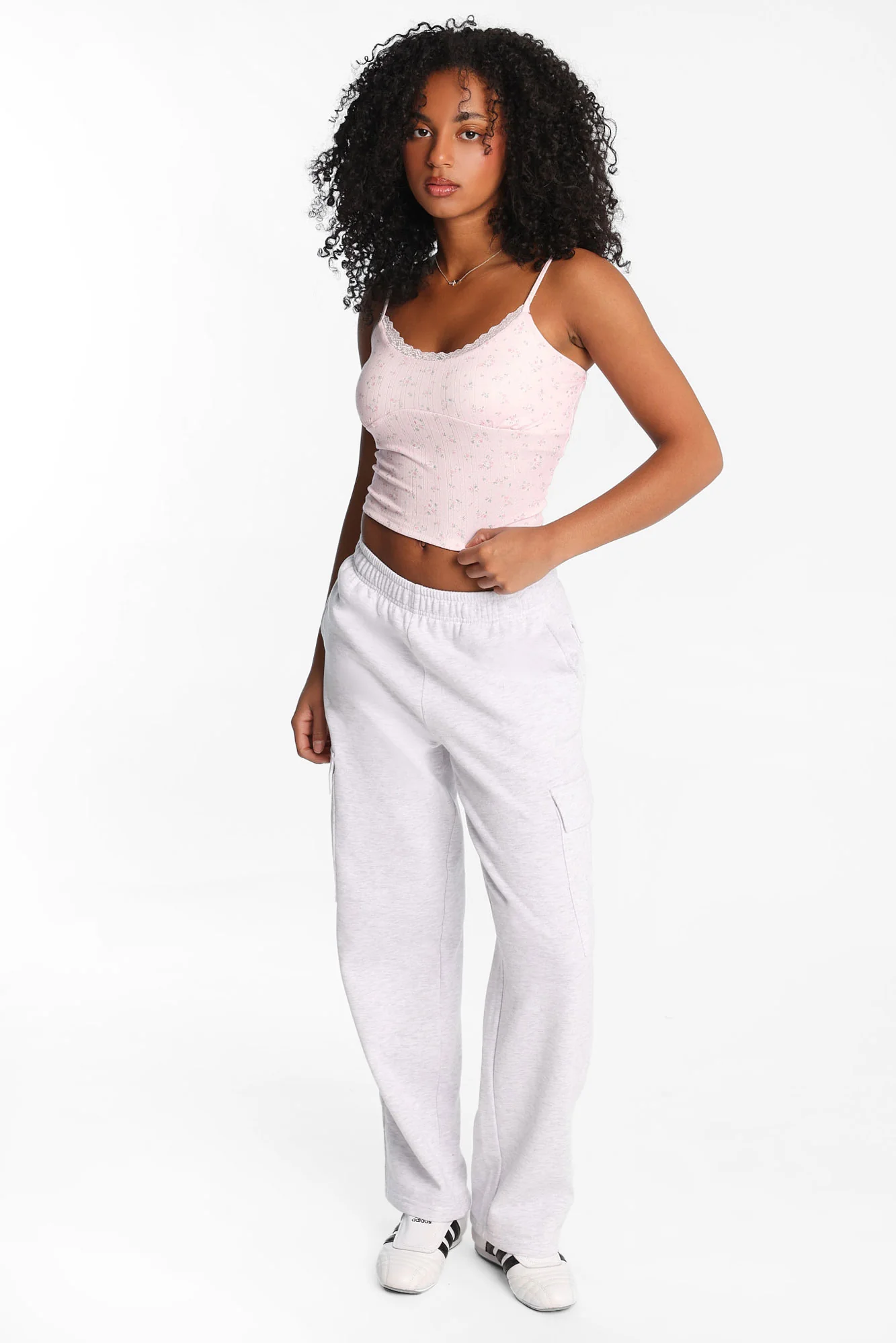 AERO Pointelle Knit Cropped Cami - Image 21