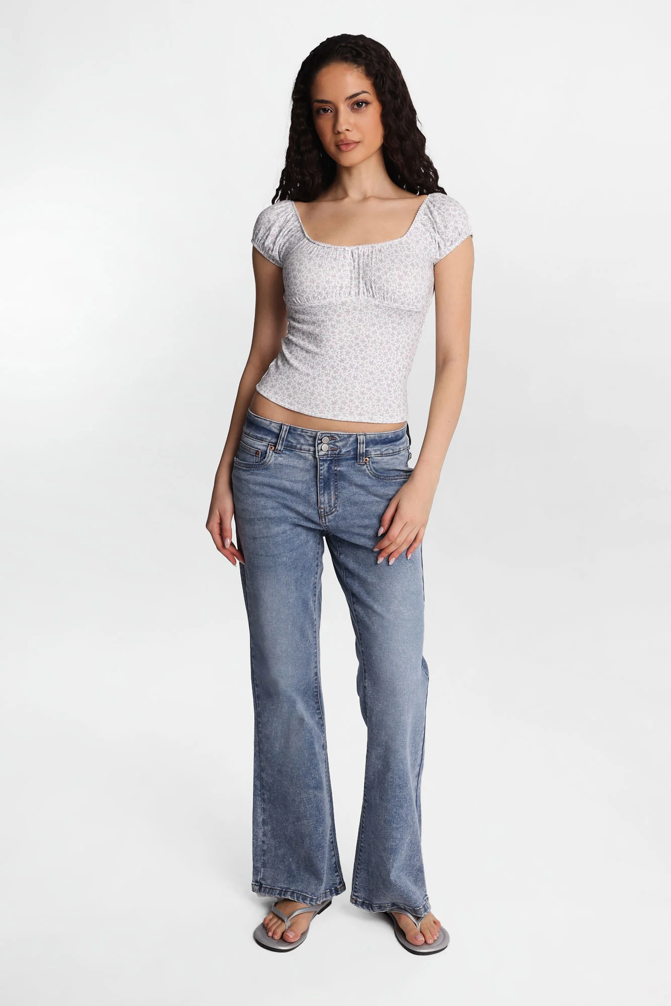 Jeans évasé taille basse AERO - Image 4