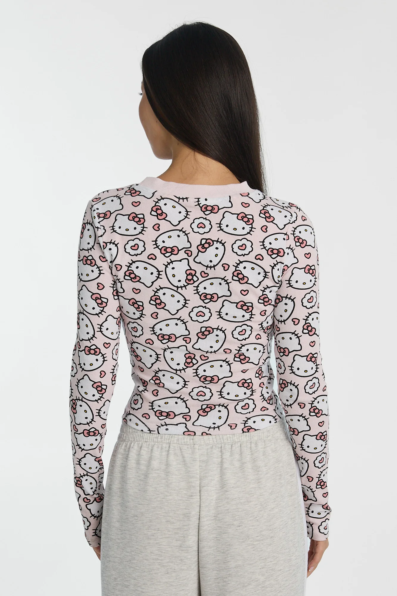 Hello Kitty Graphic Long Sleeve Baby Tee - Image 3