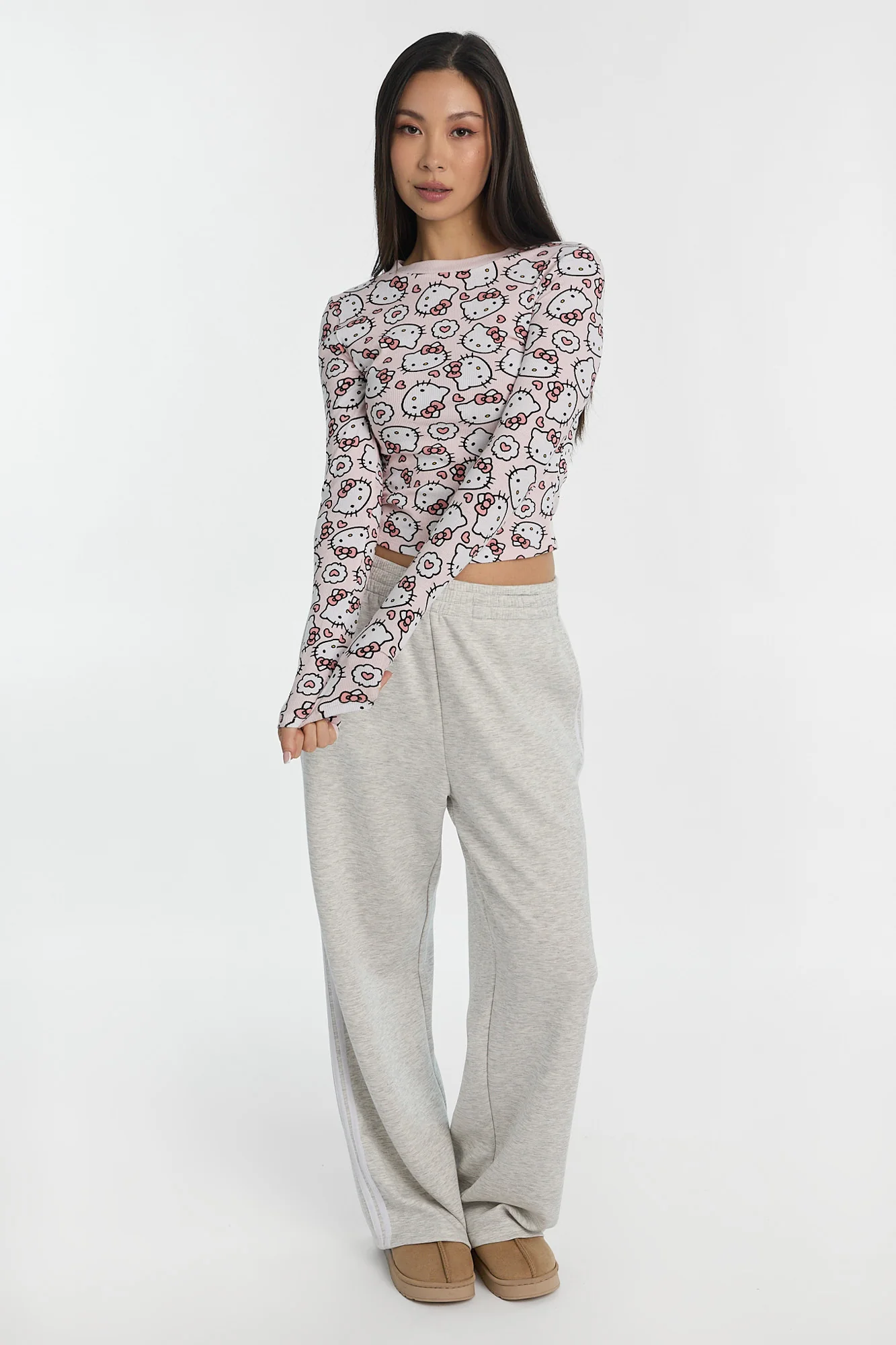 Hello Kitty Graphic Long Sleeve Baby Tee - Image 4