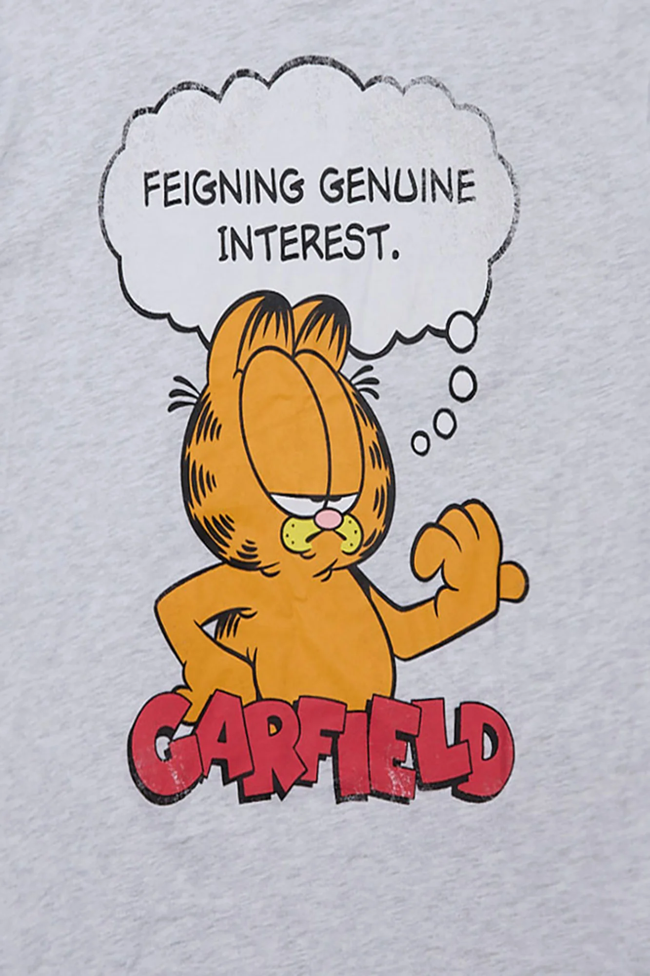 Garfield Feigning Genuine Interest Graphic Boyfriend Tee - Image 2