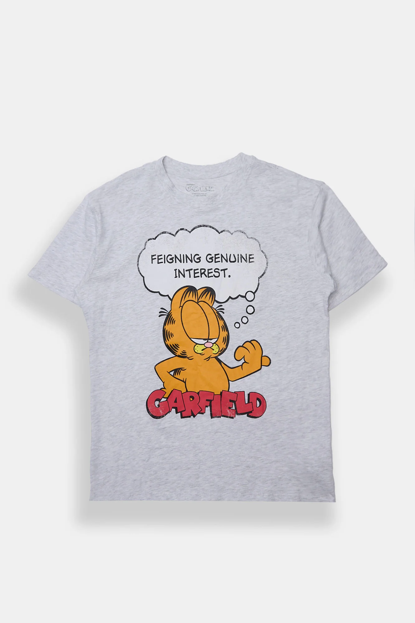T-shirt boyfriend imprimé Garfield Feigning Genuine Interest