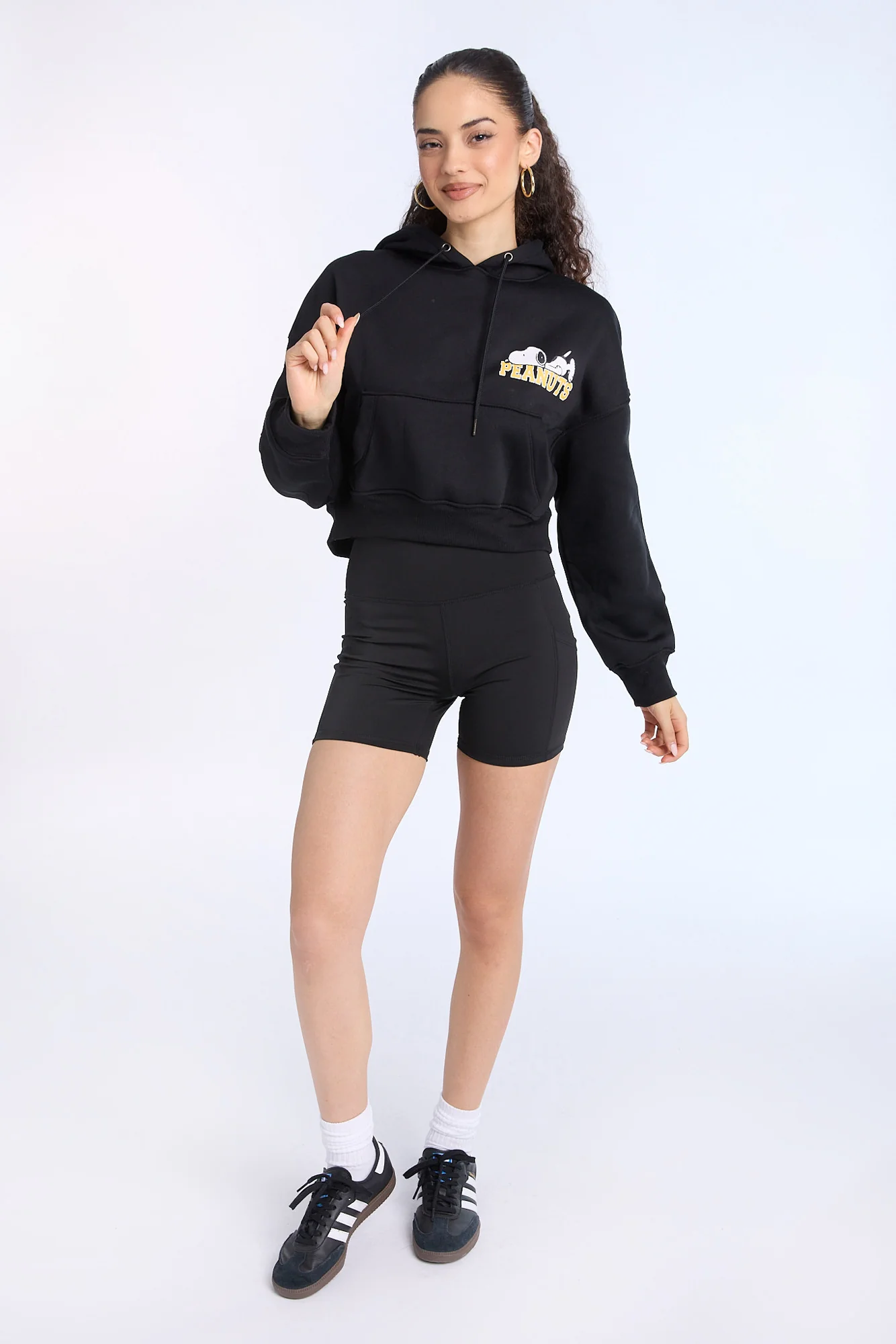 Peanuts 50 Graphic Cropped Hoodie - Image 4
