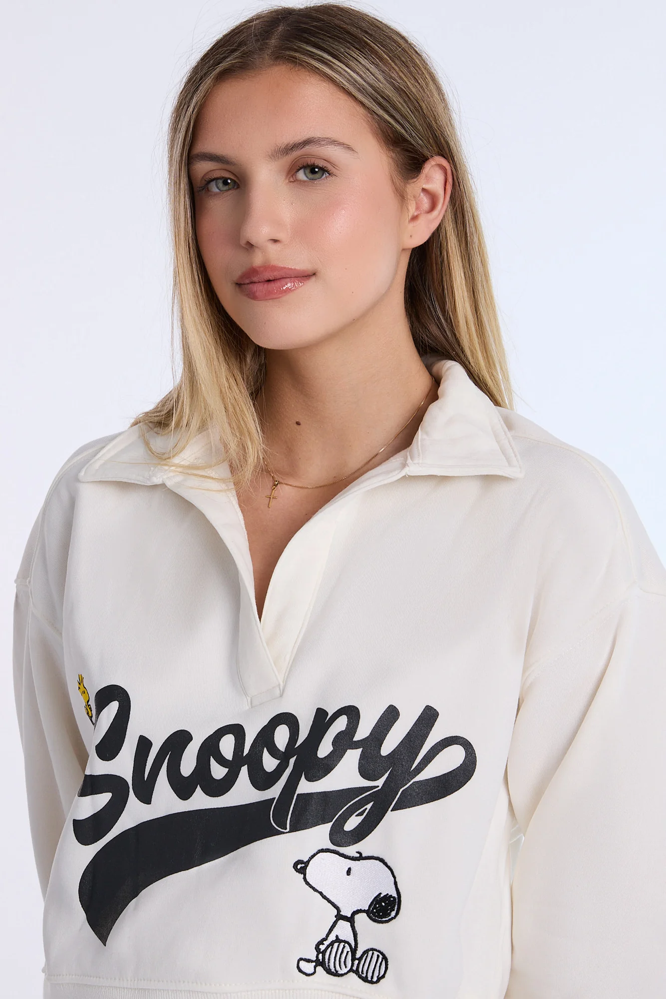 Sweatshirt à col polo Snoopy Peanuts - Image 2